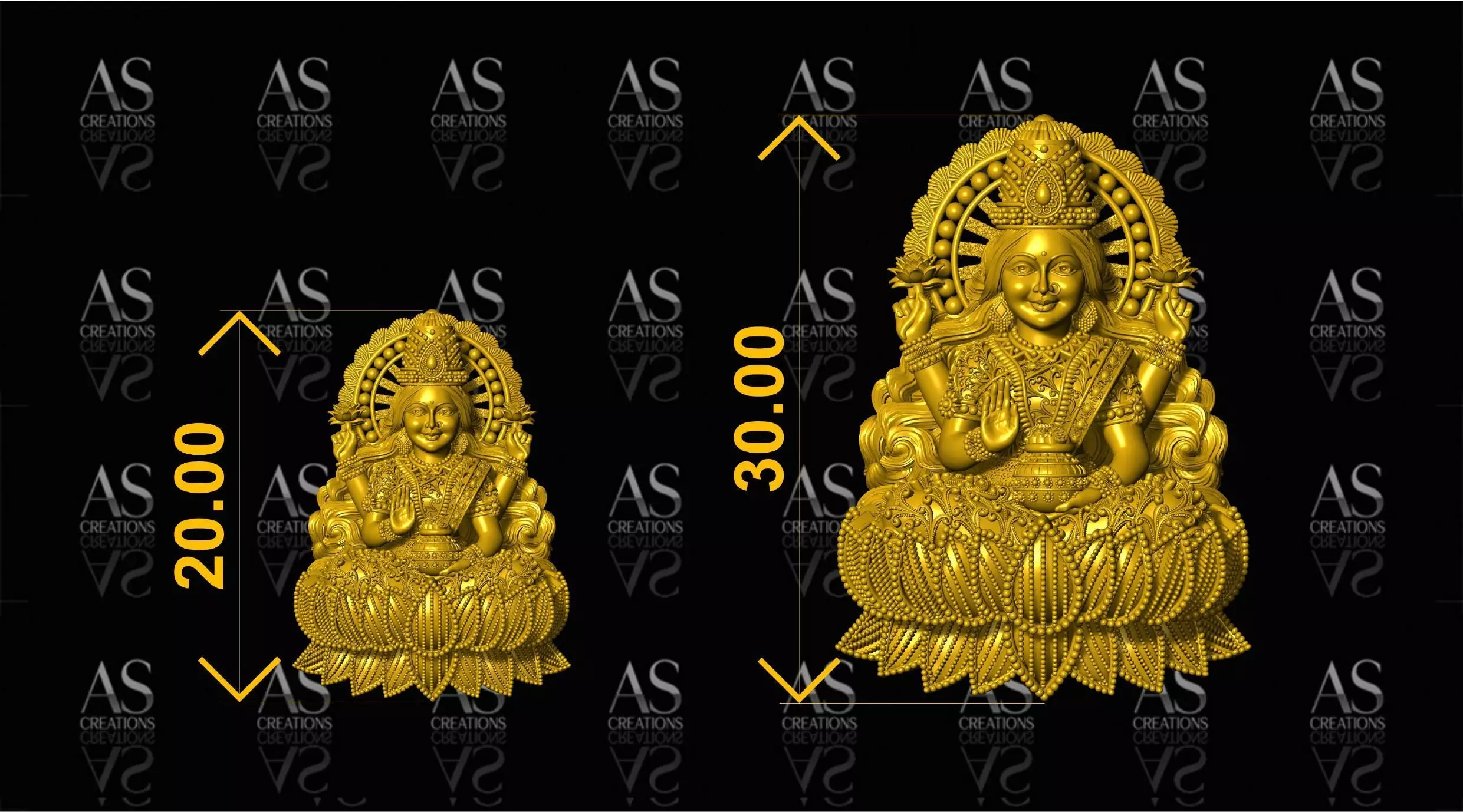 DEVINE LAKSHMI INDIAN GODDESS COLLECTION IN PAPER CASTING  3D print model_20