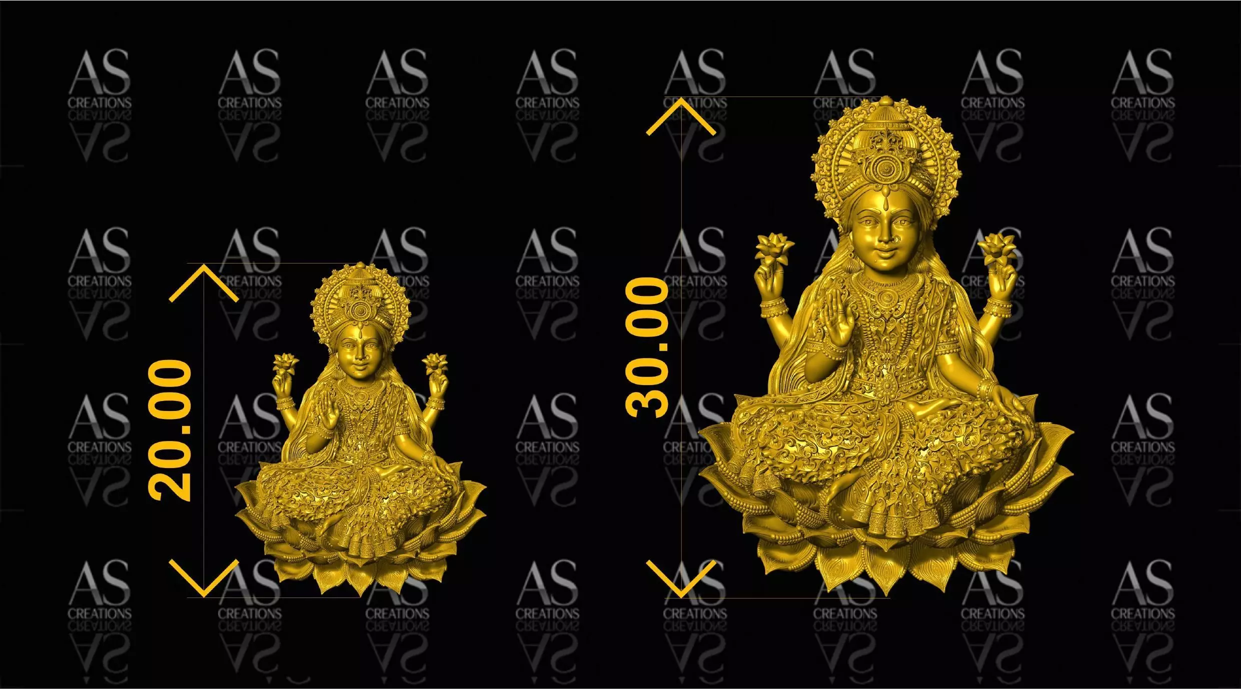 DEVINE LAKSHMI INDIAN GODDESS COLLECTION IN PAPER CASTING  3D print model_26
