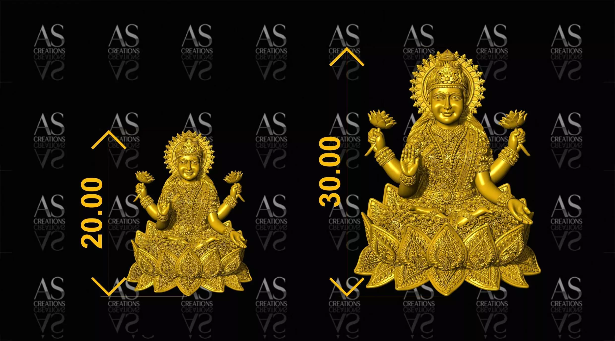 DEVINE LAKSHMI INDIAN GODDESS COLLECTION IN PAPER CASTING  3D print model_52