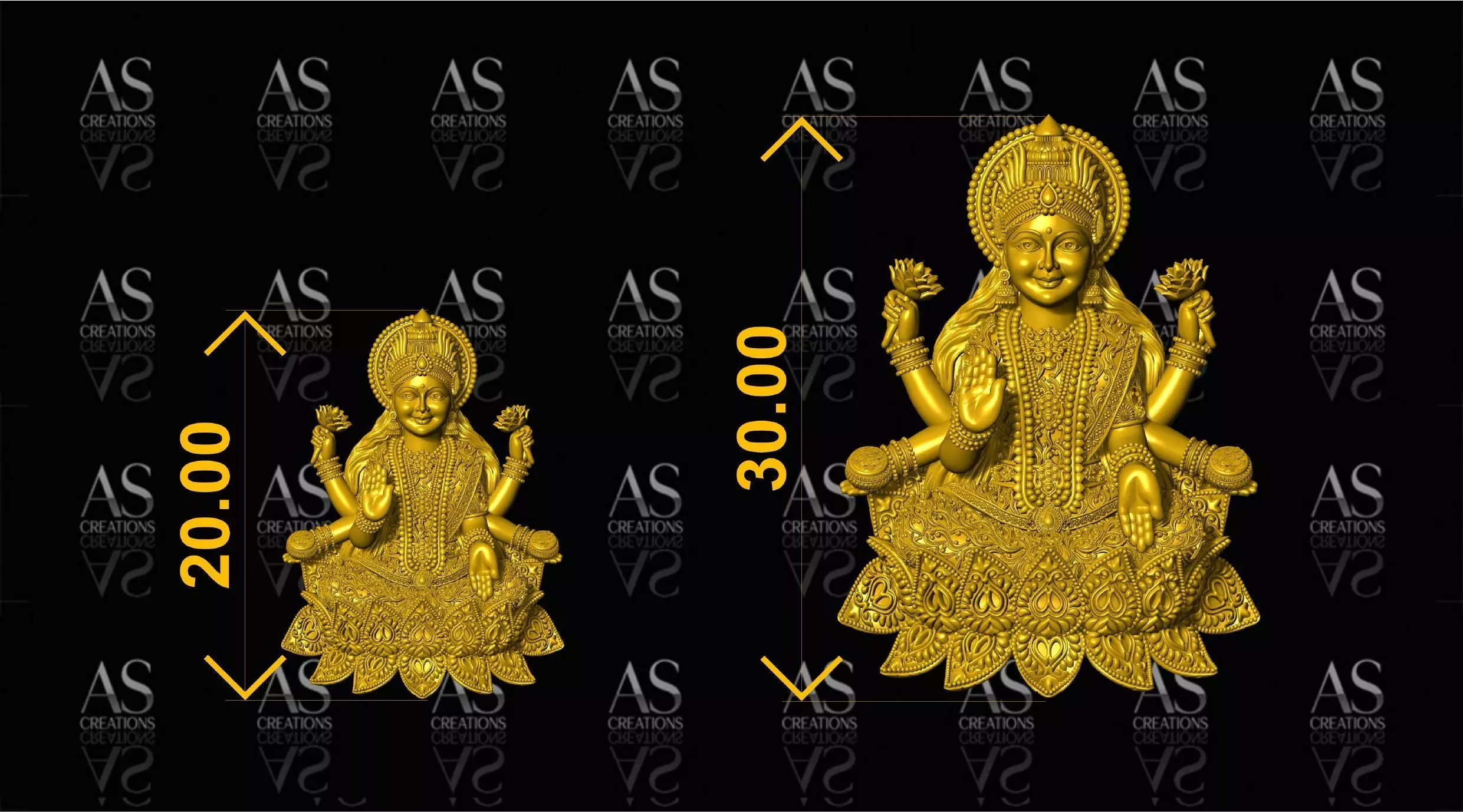 DEVINE LAKSHMI INDIAN GODDESS COLLECTION IN PAPER CASTING  3D print model_8