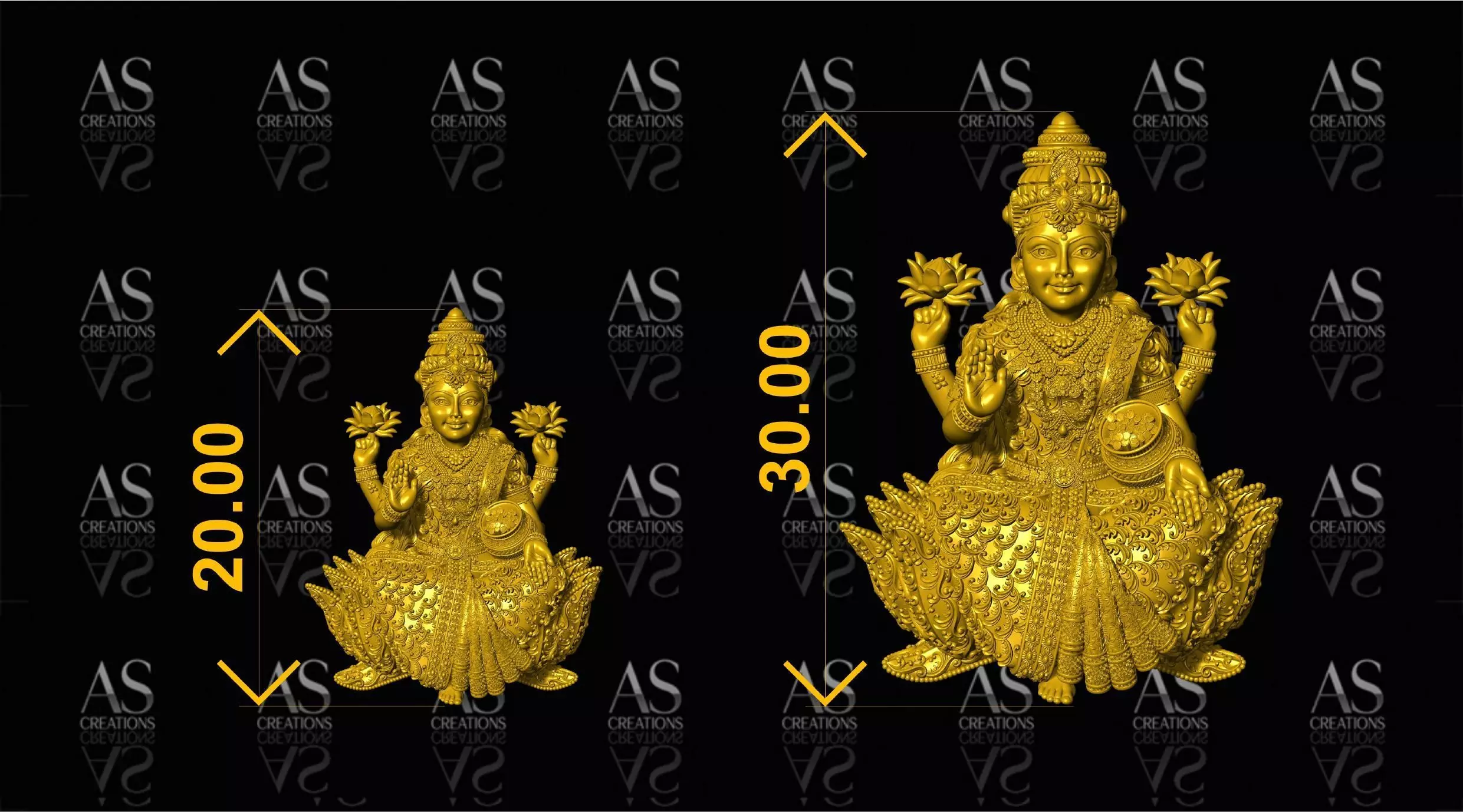 DEVINE LAKSHMI INDIAN GODDESS COLLECTION IN PAPER CASTING  3D print model_36
