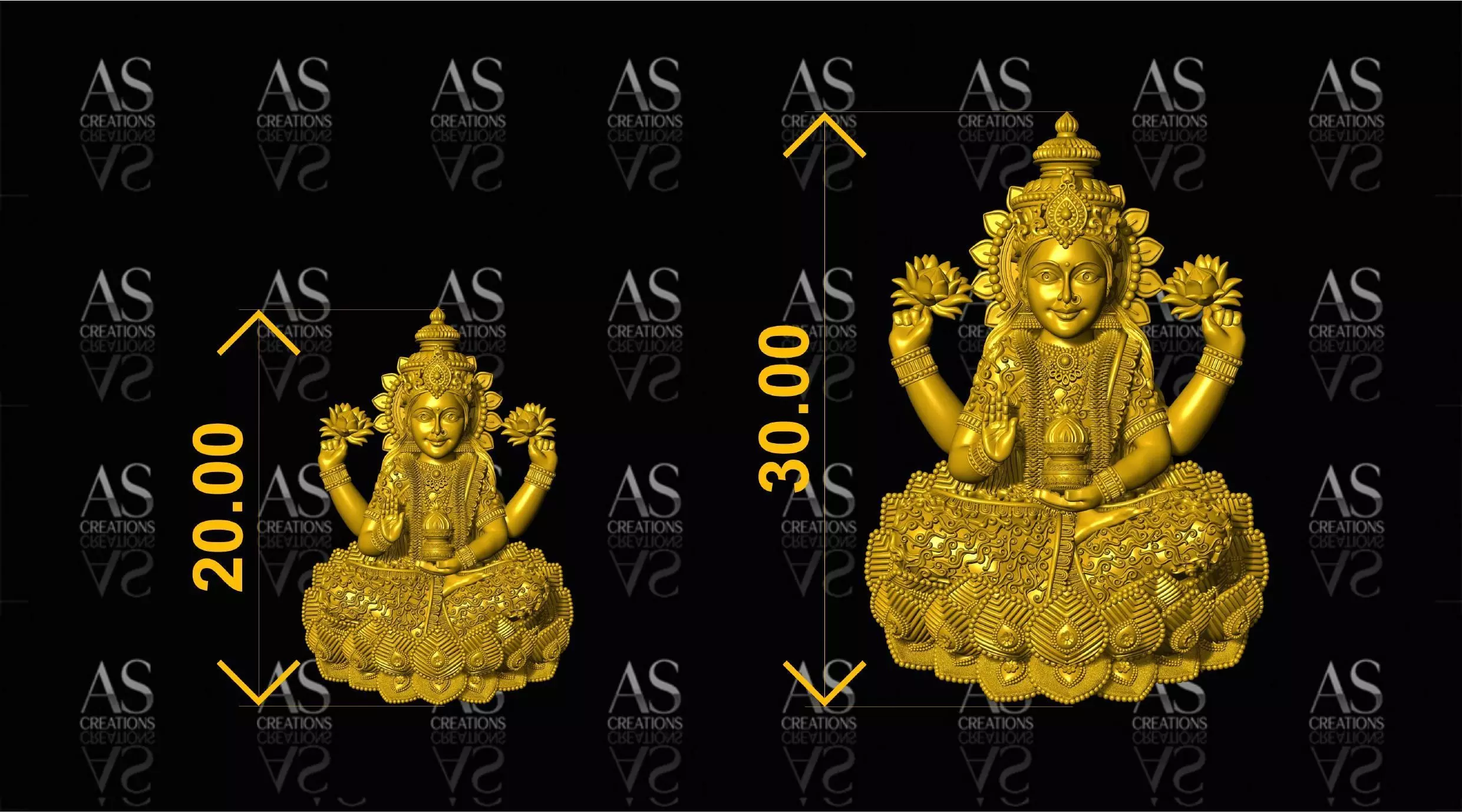 DEVINE LAKSHMI INDIAN GODDESS COLLECTION IN PAPER CASTING  3D print model_41