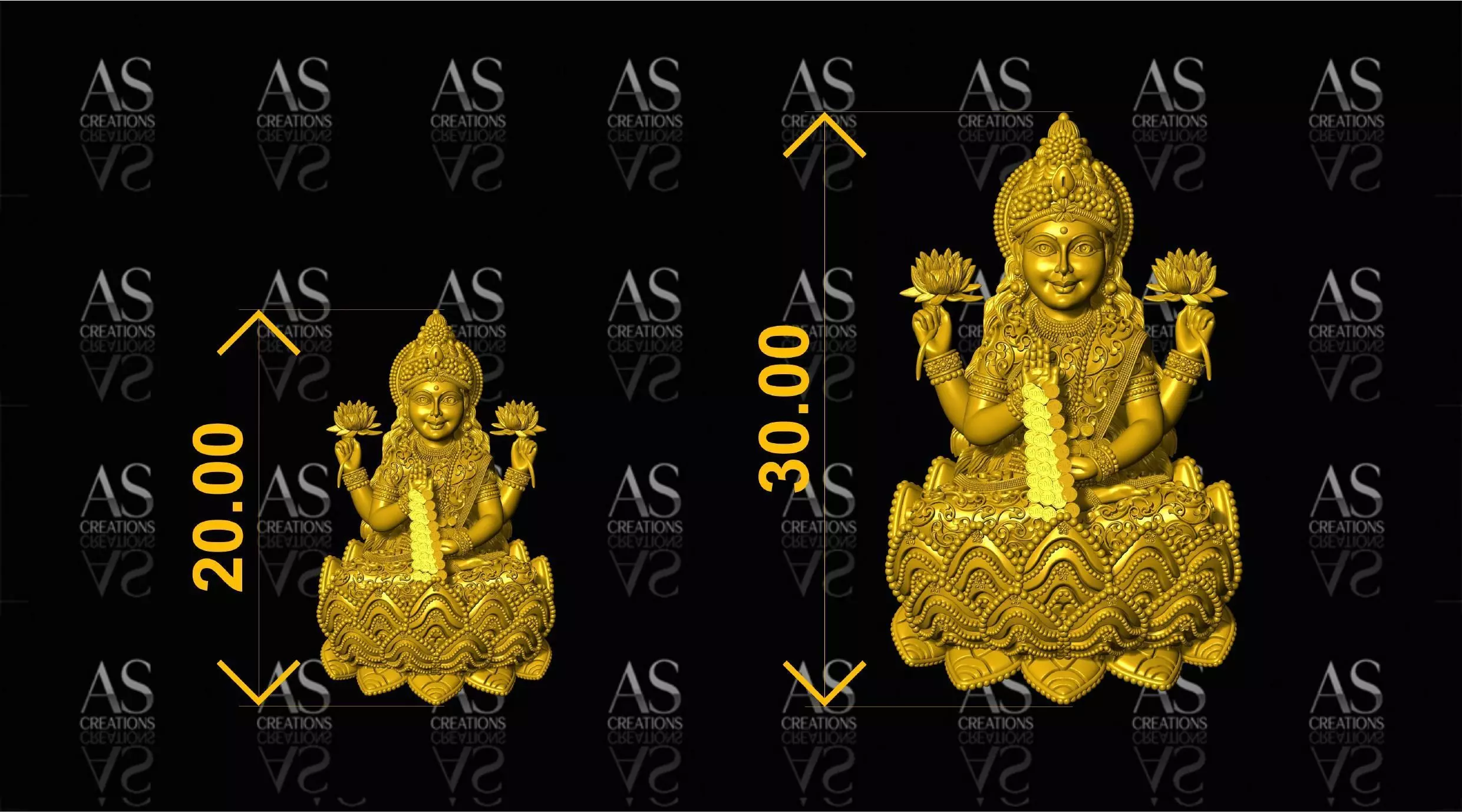 DEVINE LAKSHMI INDIAN GODDESS COLLECTION IN PAPER CASTING  3D print model_55