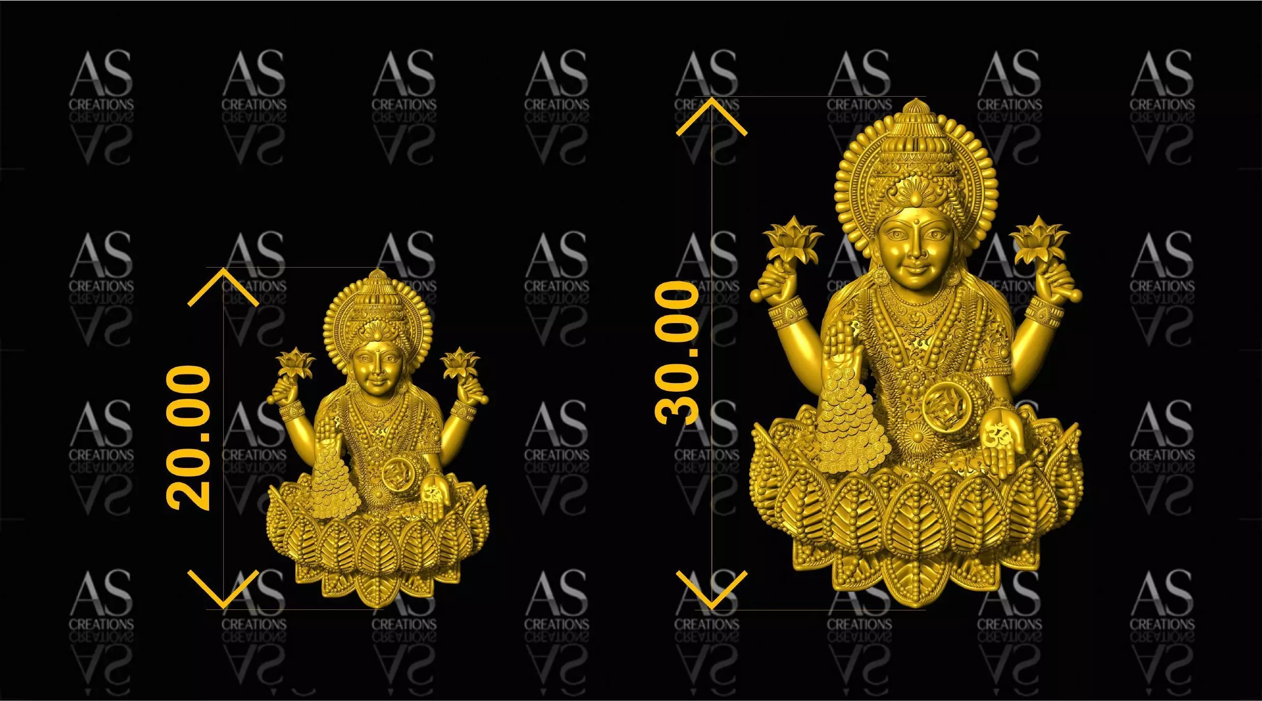 DEVINE LAKSHMI INDIAN GODDESS COLLECTION IN PAPER CASTING  3D print model_37