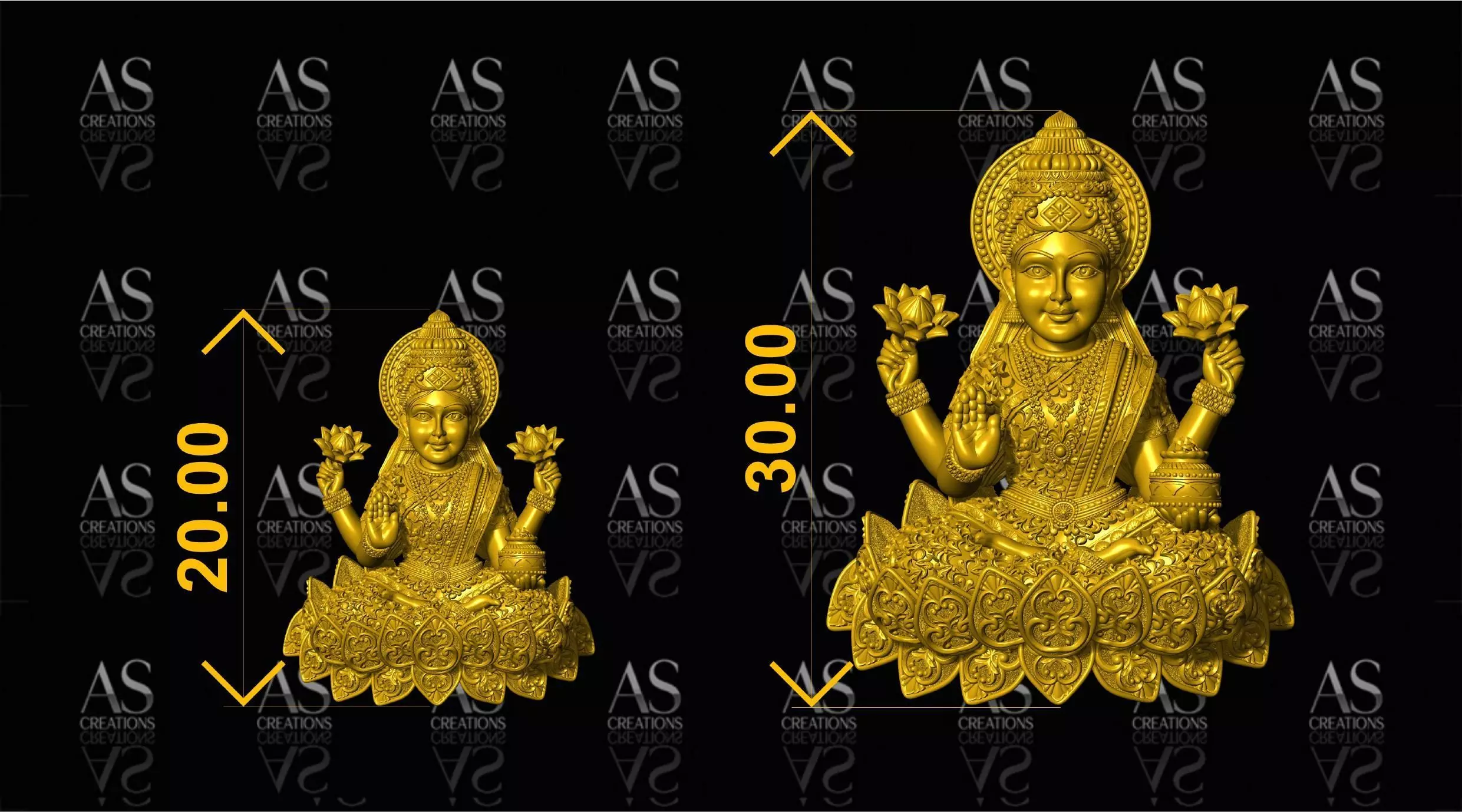 DEVINE LAKSHMI INDIAN GODDESS COLLECTION IN PAPER CASTING  3D print model_49