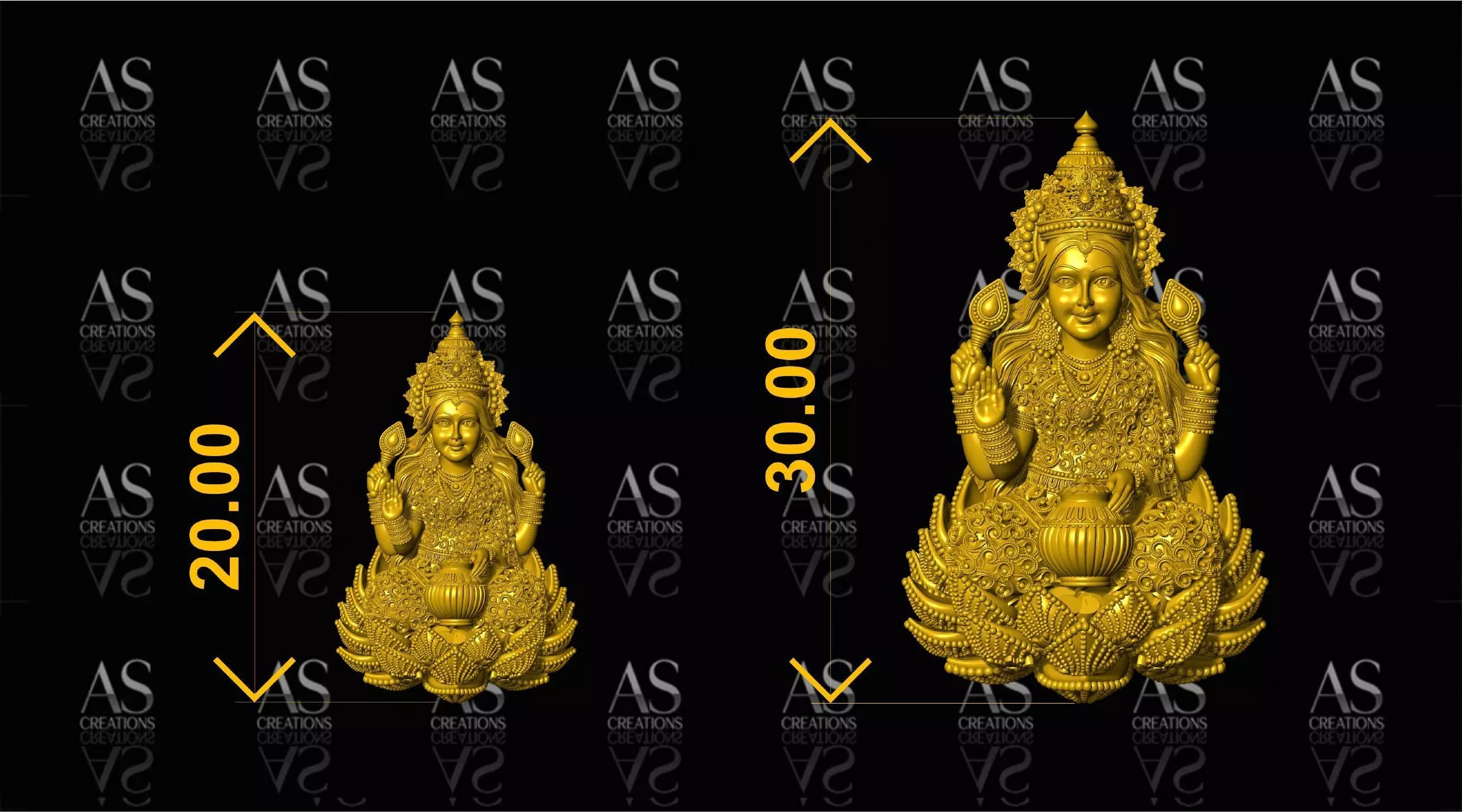 DEVINE LAKSHMI INDIAN GODDESS COLLECTION IN PAPER CASTING  3D print model_9