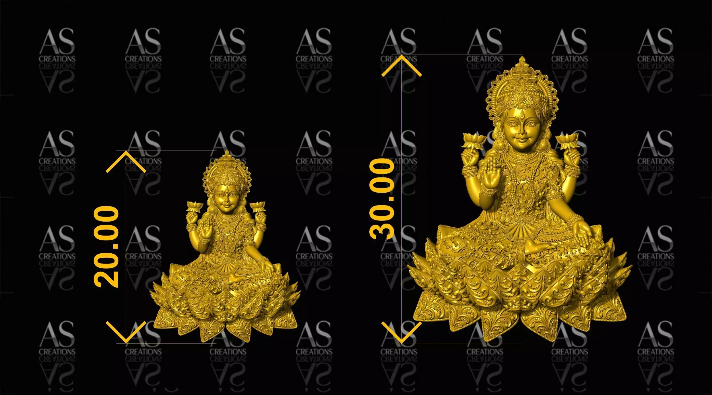 DEVINE LAKSHMI INDIAN GODDESS COLLECTION IN PAPER CASTING  3D print model_22