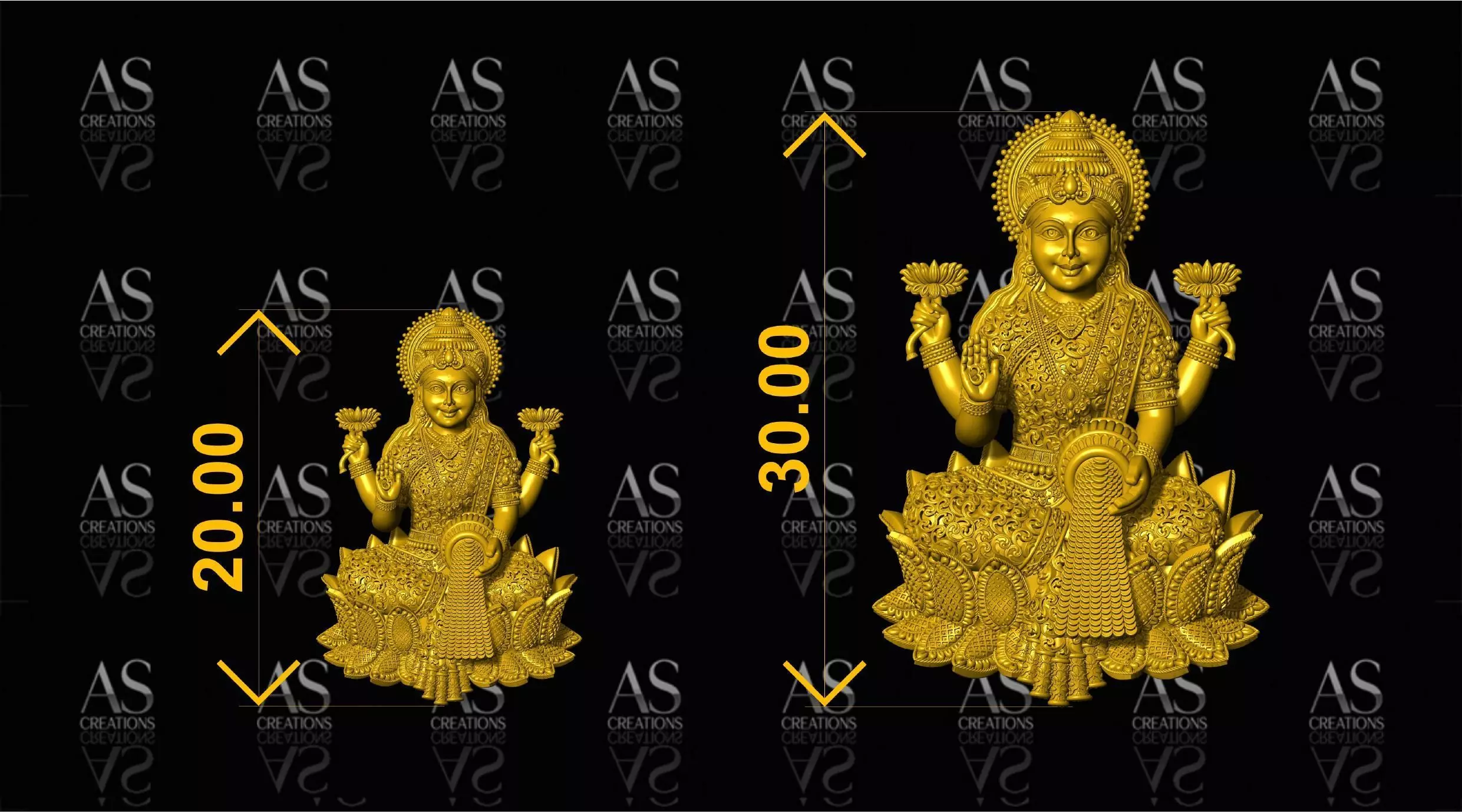 DEVINE LAKSHMI INDIAN GODDESS COLLECTION IN PAPER CASTING  3D print model_28