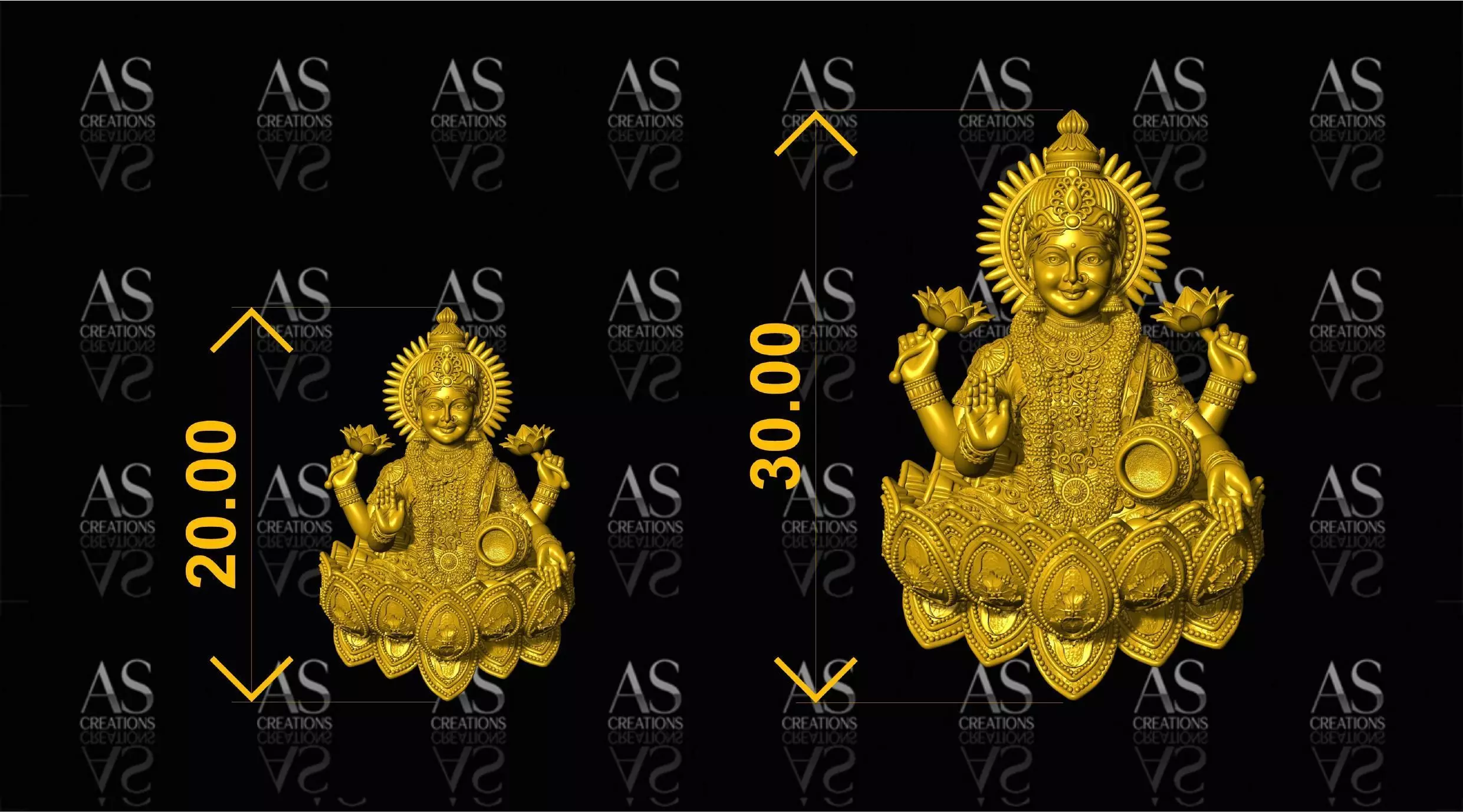 DEVINE LAKSHMI INDIAN GODDESS COLLECTION IN PAPER CASTING  3D print model_25