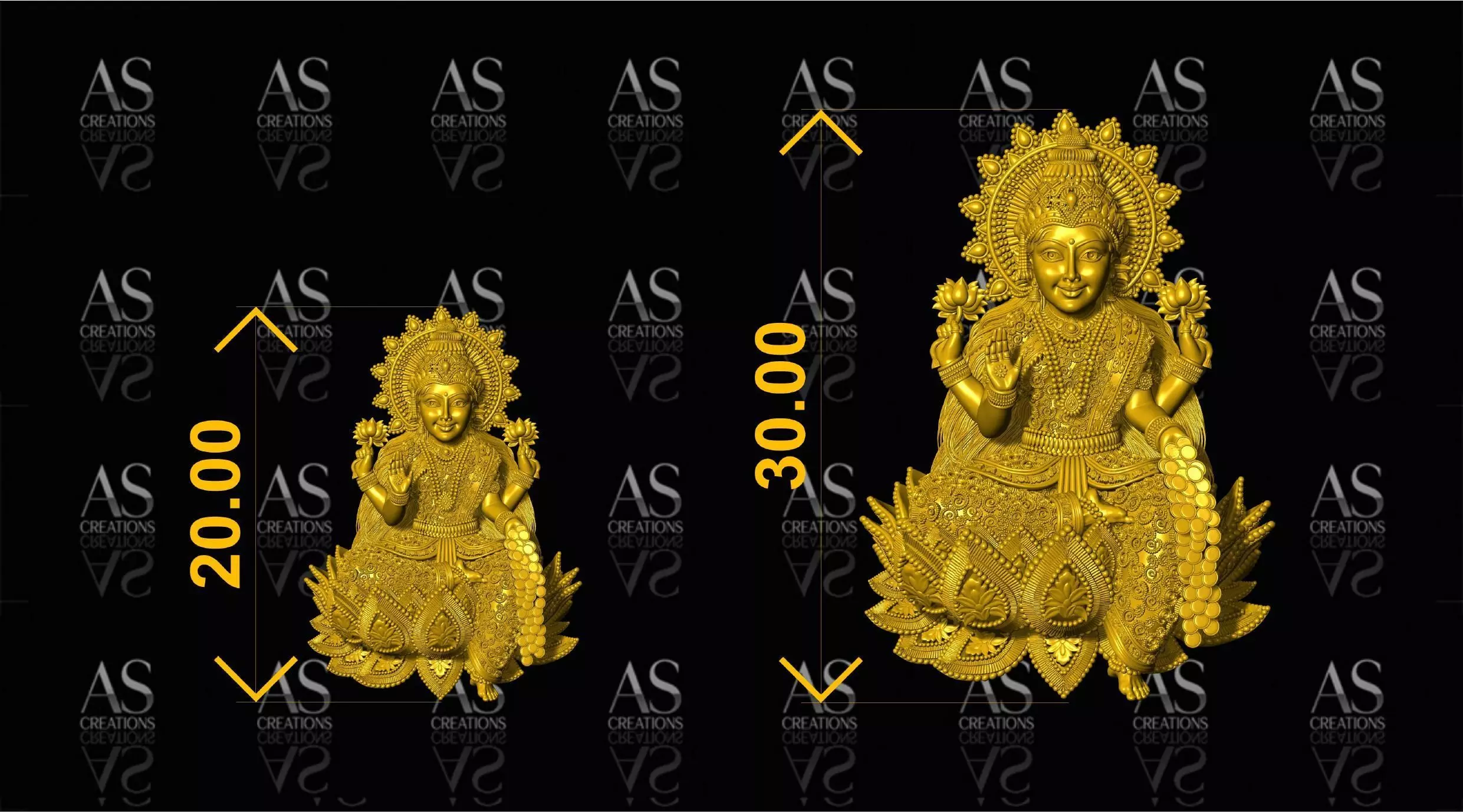 DEVINE LAKSHMI INDIAN GODDESS COLLECTION IN PAPER CASTING  3D print model_31