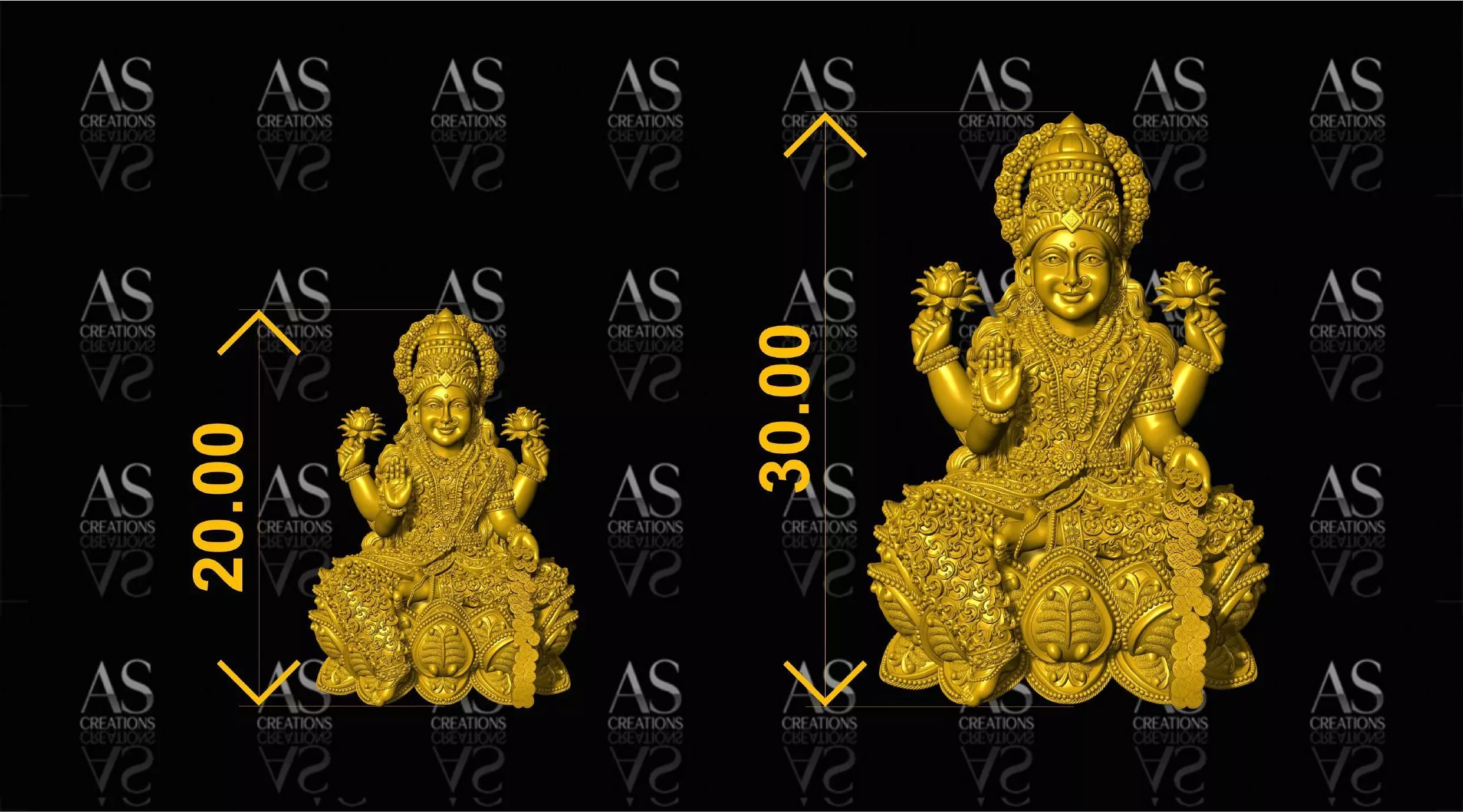 DEVINE LAKSHMI INDIAN GODDESS COLLECTION IN PAPER CASTING  3D print model_19
