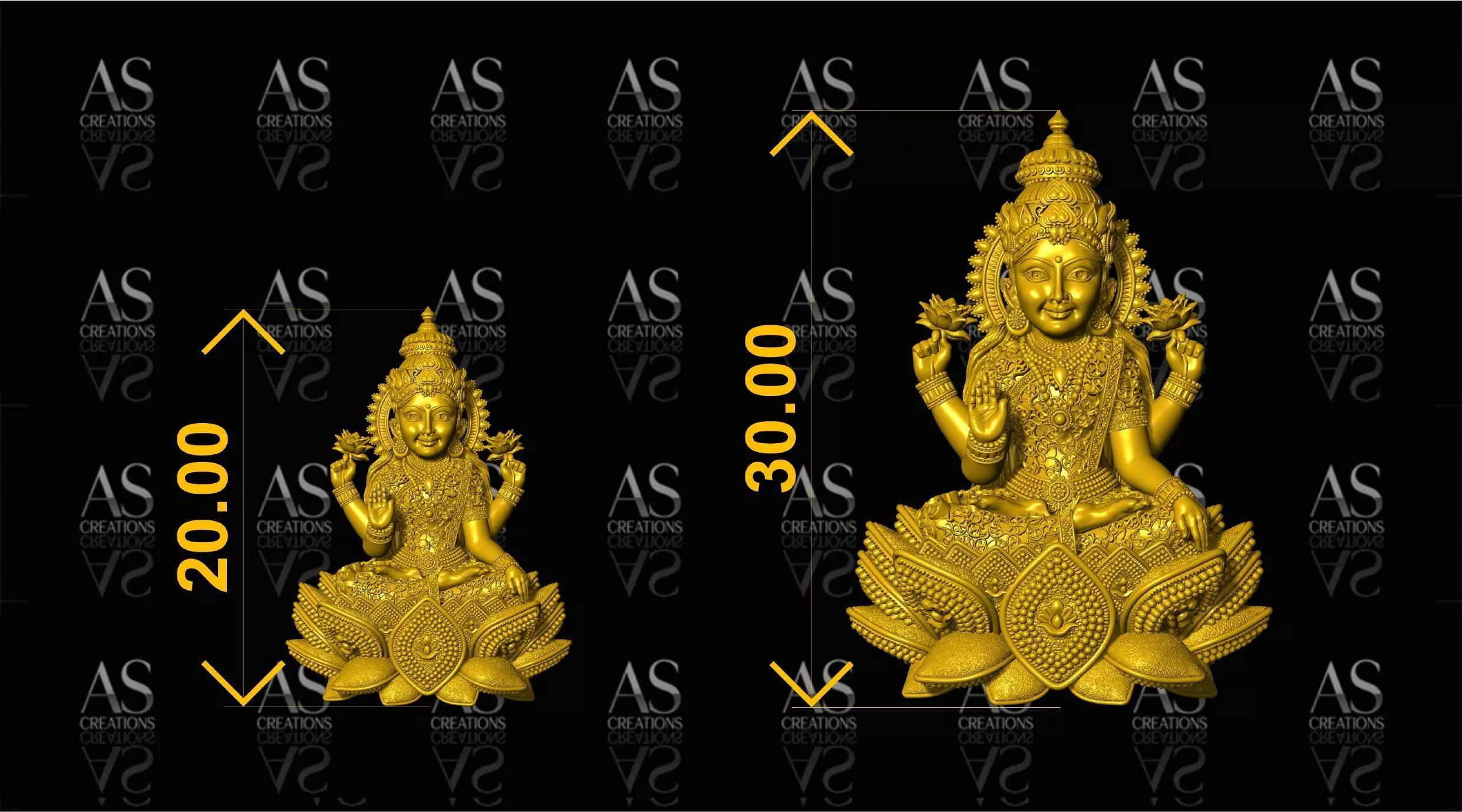 DEVINE LAKSHMI INDIAN GODDESS COLLECTION IN PAPER CASTING  3D print model_50