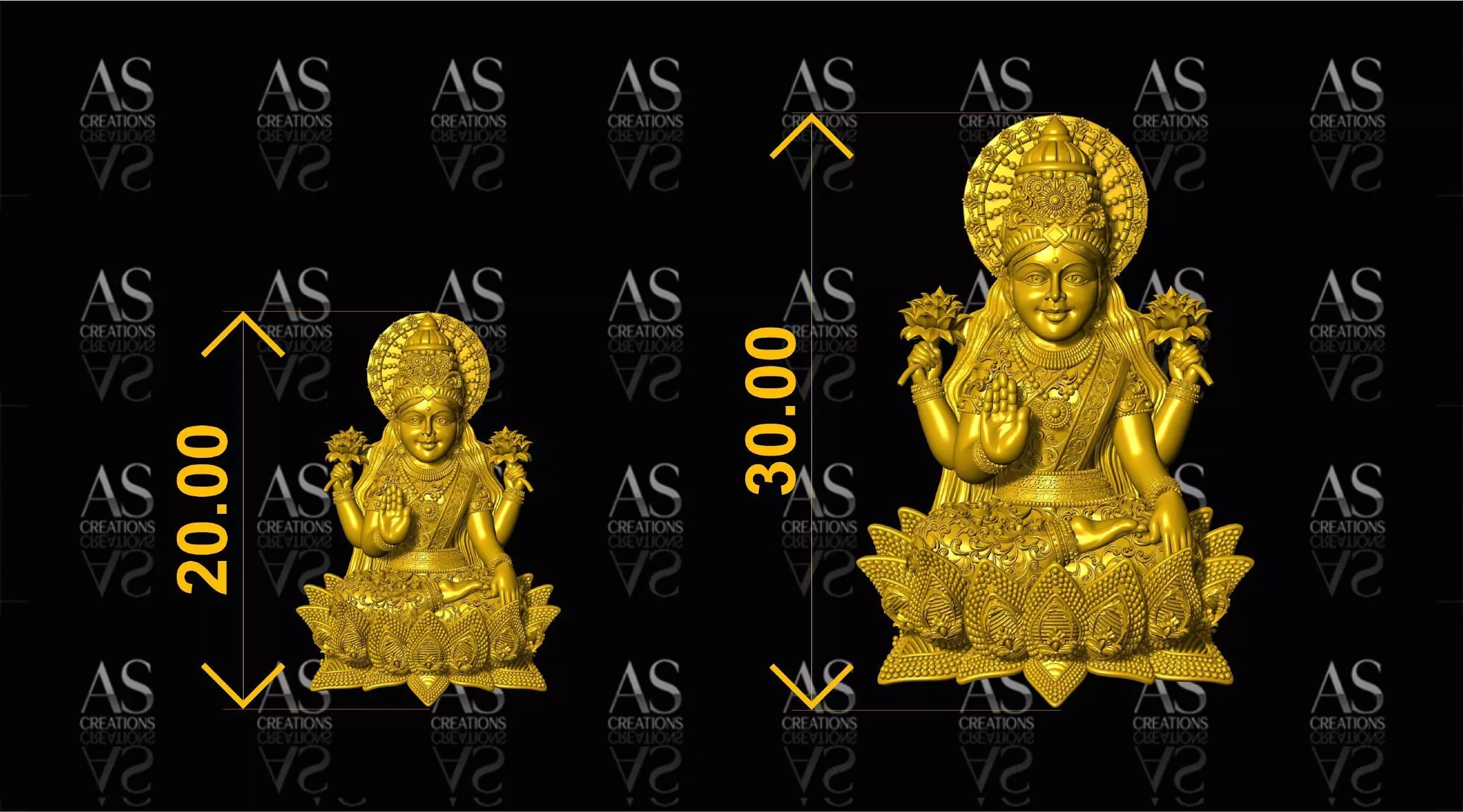 DEVINE LAKSHMI INDIAN GODDESS COLLECTION IN PAPER CASTING  3D print model_29