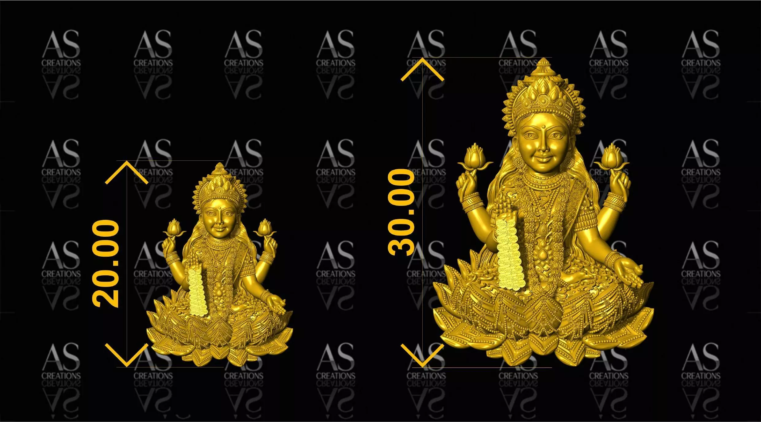 DEVINE LAKSHMI INDIAN GODDESS COLLECTION IN PAPER CASTING  3D print model_27