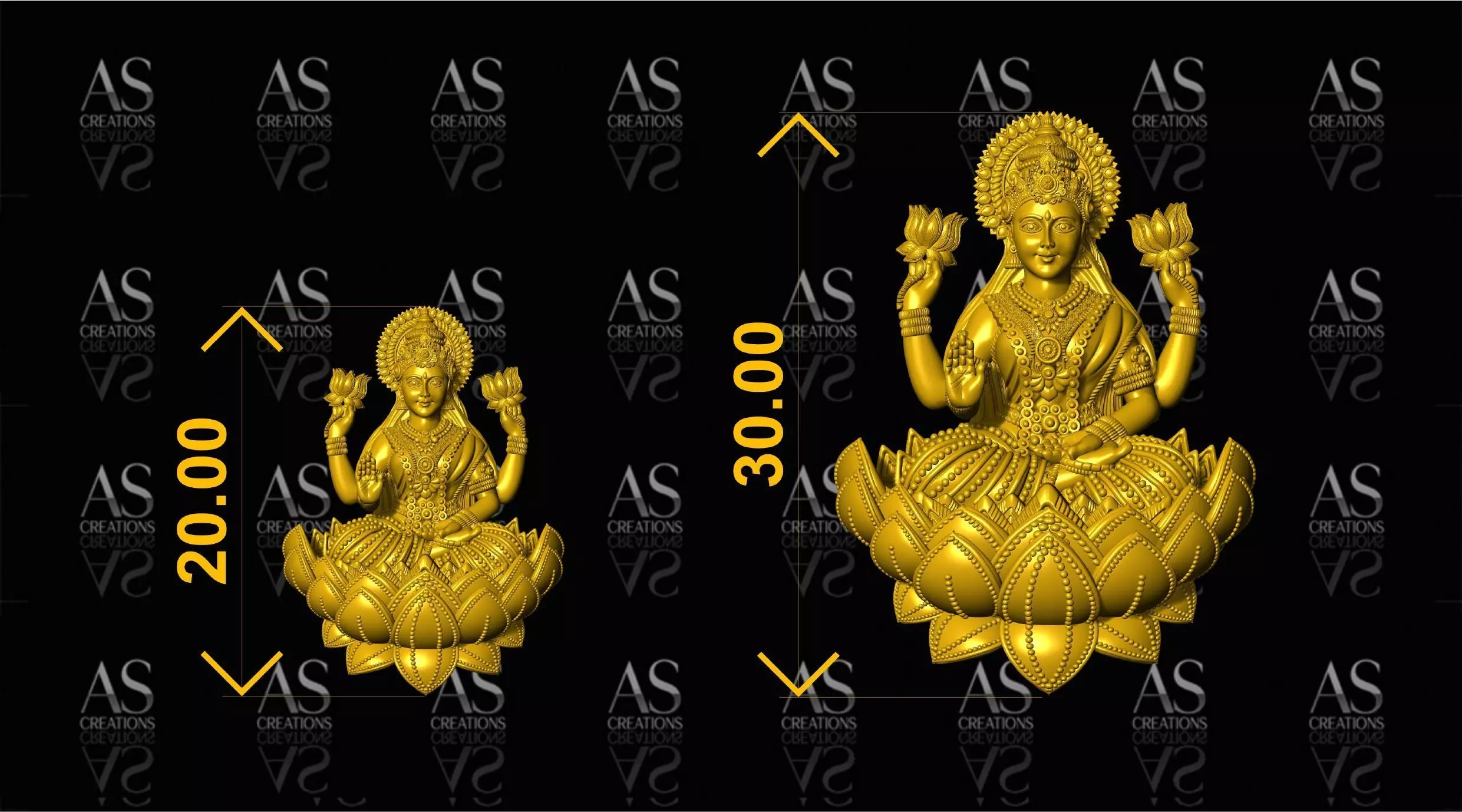 DEVINE LAKSHMI INDIAN GODDESS COLLECTION IN PAPER CASTING  3D print model_5