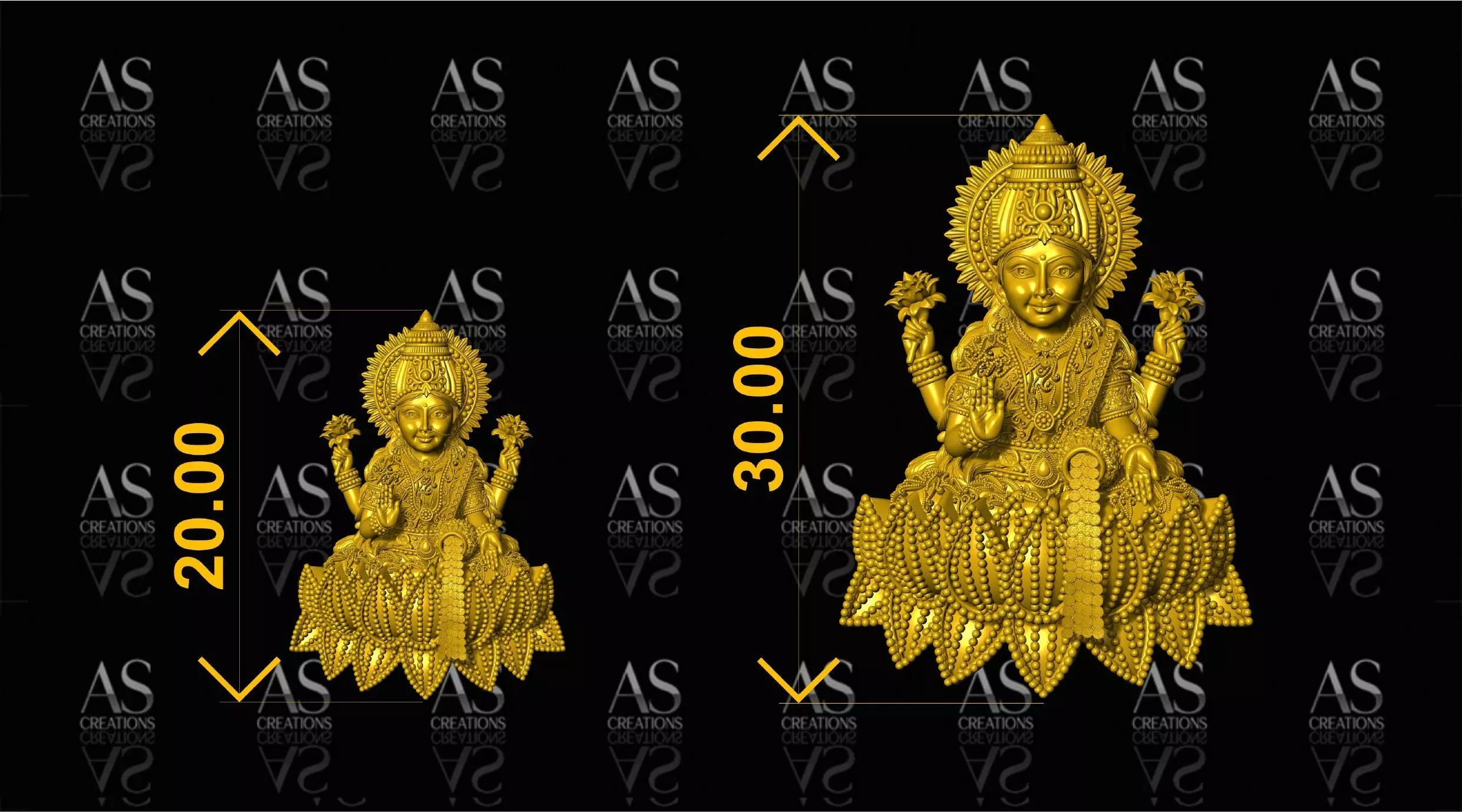 DEVINE LAKSHMI INDIAN GODDESS COLLECTION IN PAPER CASTING  3D print model_18