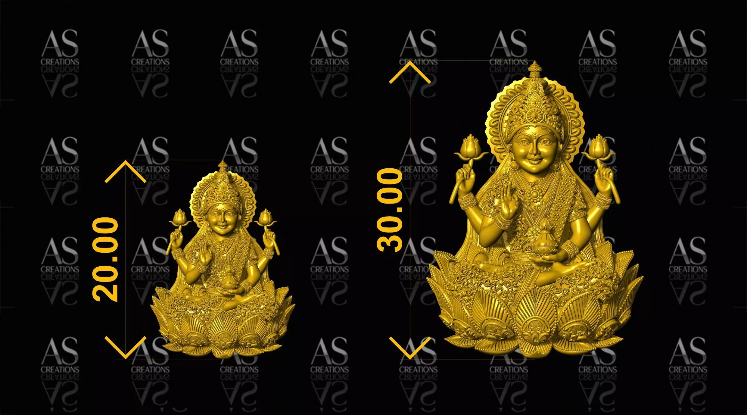 DEVINE LAKSHMI INDIAN GODDESS COLLECTION IN PAPER CASTING  3D print model_24