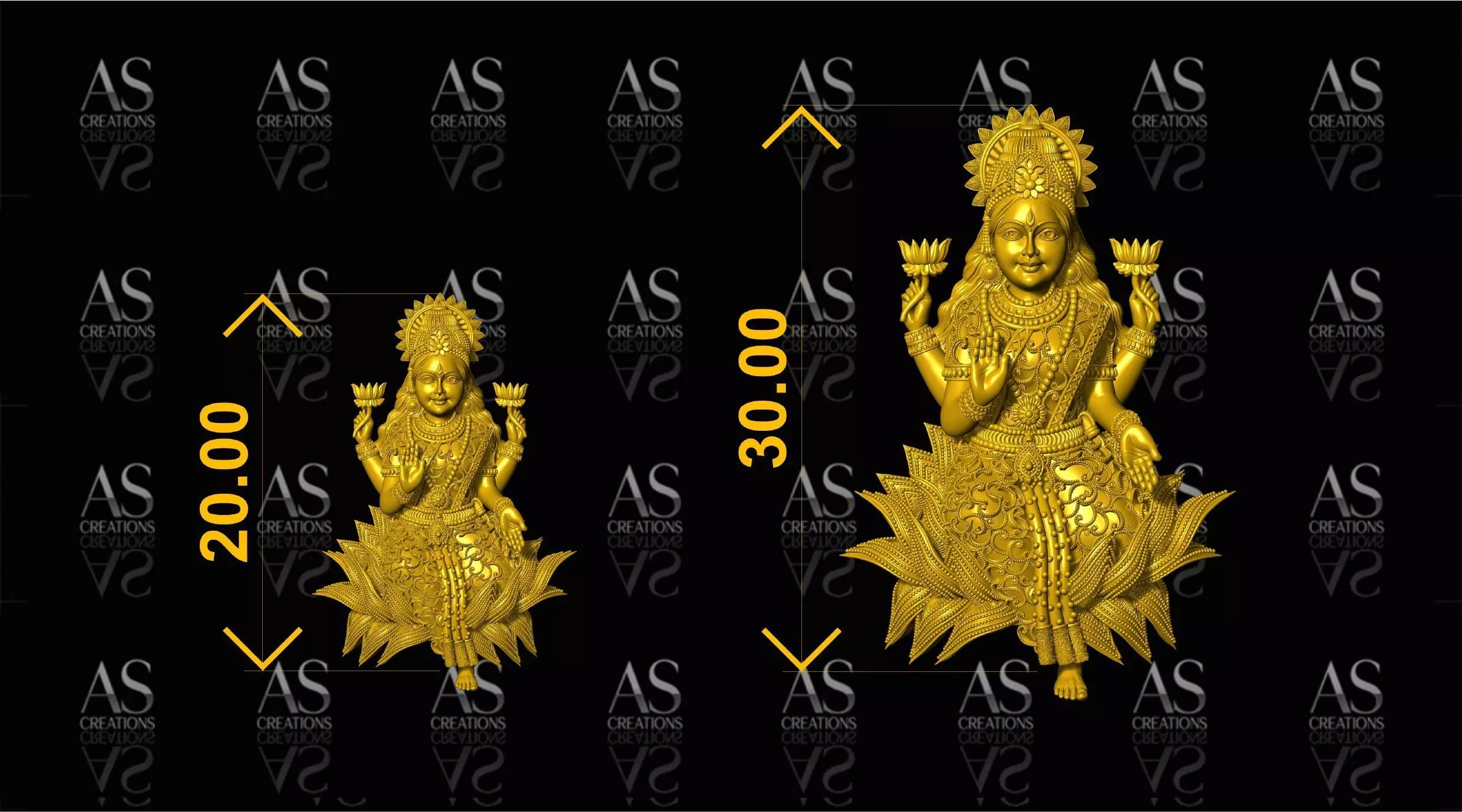 DEVINE LAKSHMI INDIAN GODDESS COLLECTION IN PAPER CASTING  3D print model_21