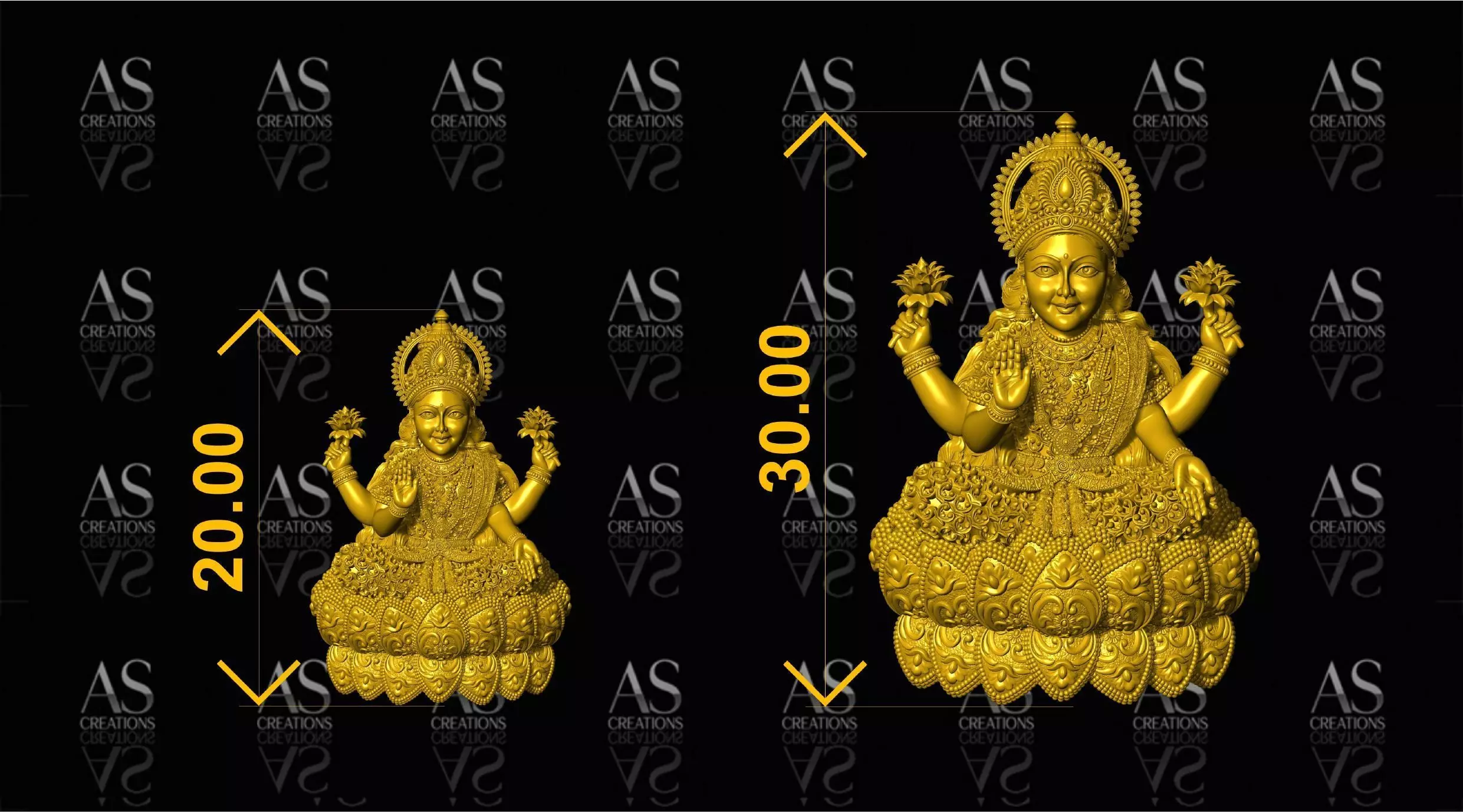 DEVINE LAKSHMI INDIAN GODDESS COLLECTION IN PAPER CASTING  3D print model_40