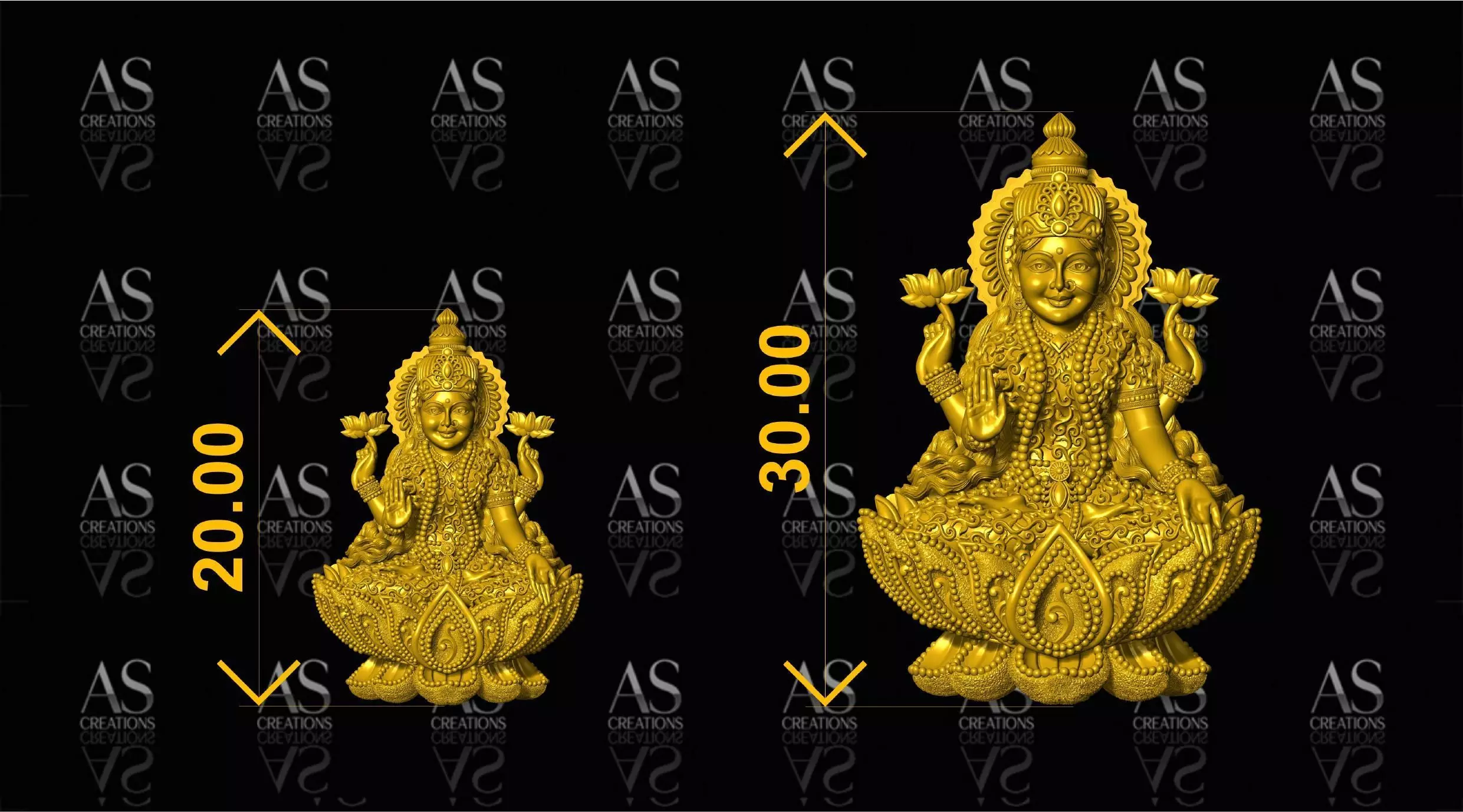 DEVINE LAKSHMI INDIAN GODDESS COLLECTION IN PAPER CASTING  3D print model_51