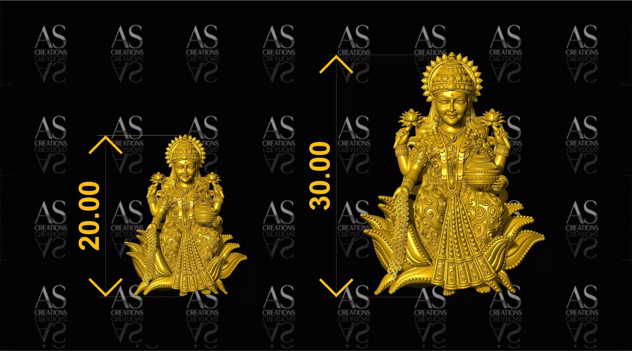 DEVINE LAKSHMI INDIAN GODDESS COLLECTION IN PAPER CASTING  3D print model_2