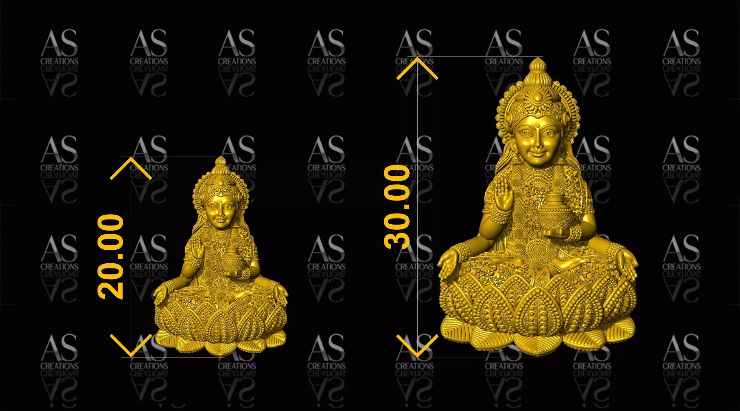 DEVINE LAKSHMI INDIAN GODDESS COLLECTION IN PAPER CASTING  3D print model_47