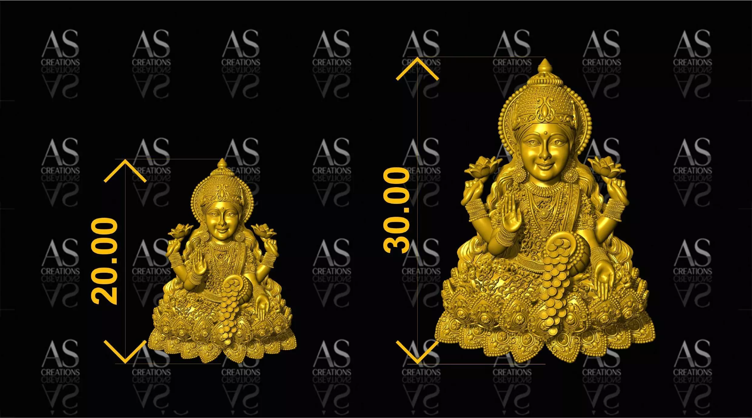 DEVINE LAKSHMI INDIAN GODDESS COLLECTION IN PAPER CASTING  3D print model_4