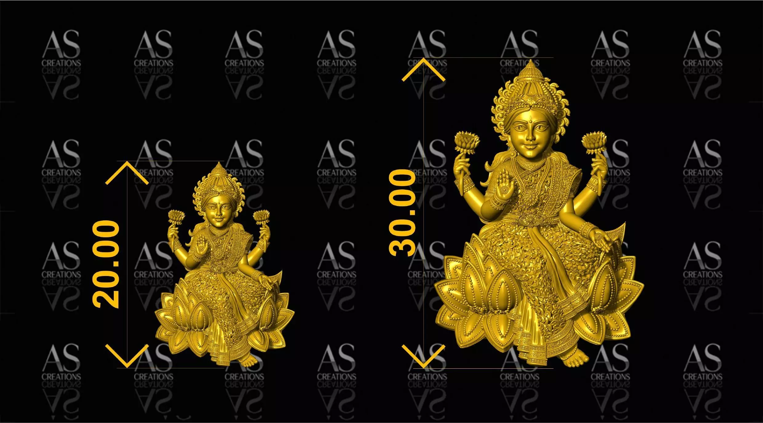 DEVINE LAKSHMI INDIAN GODDESS COLLECTION IN PAPER CASTING  3D print model_42