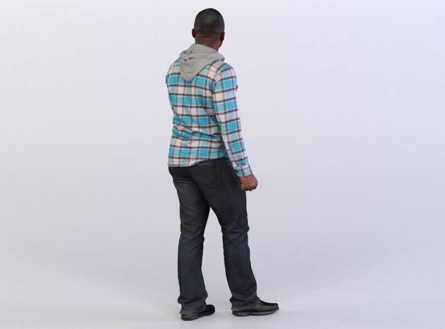 Ray 0128 Man in a plaid shirt 3D model_2