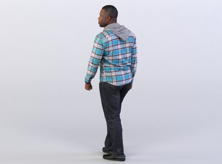 Ray 0128 Man in a plaid shirt 3D model_1