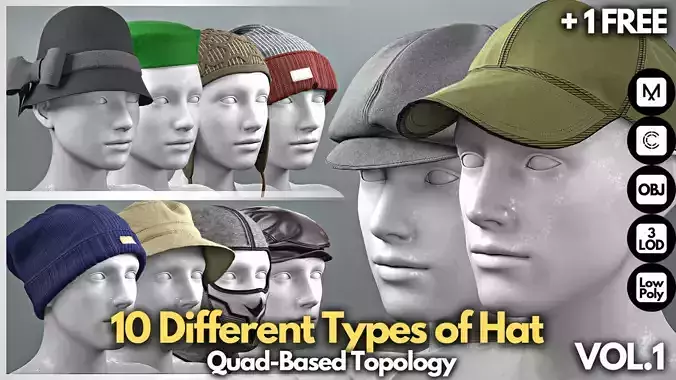 10 Different Types of hat Vol1 
