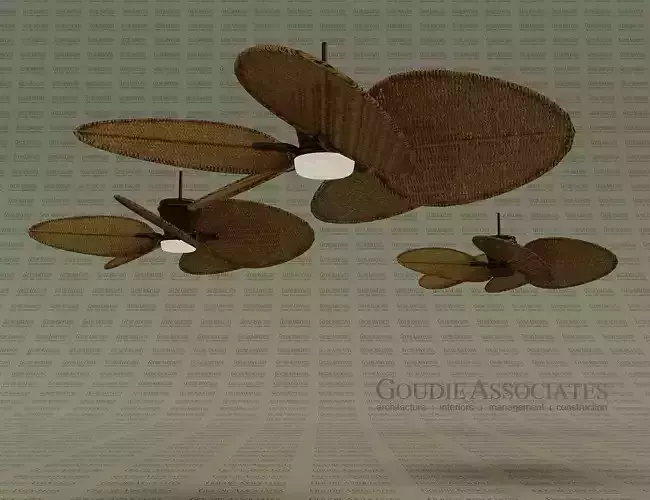 Fan Rattan ceiling good for Cabanas