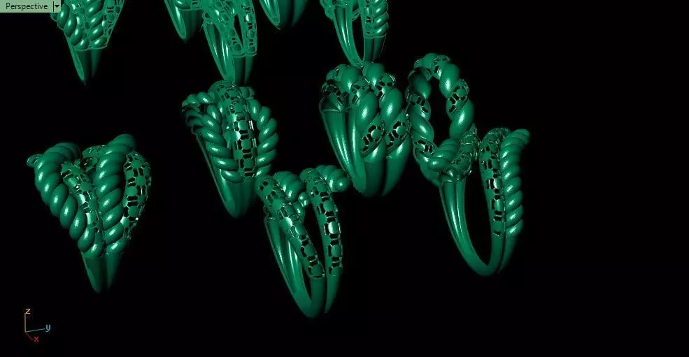 6 fusion cut rings 3D print model_2