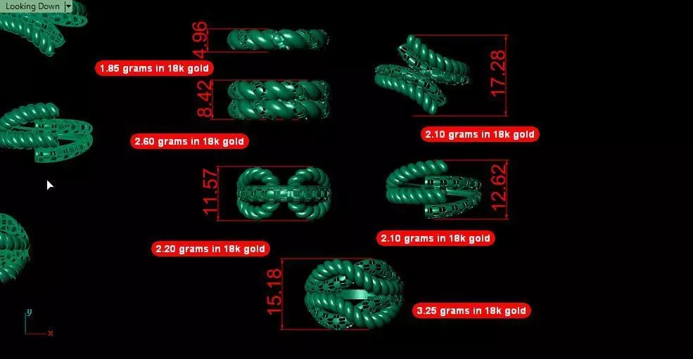 6 fusion cut rings 3D print model_4