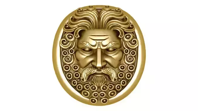 Posidon face coin