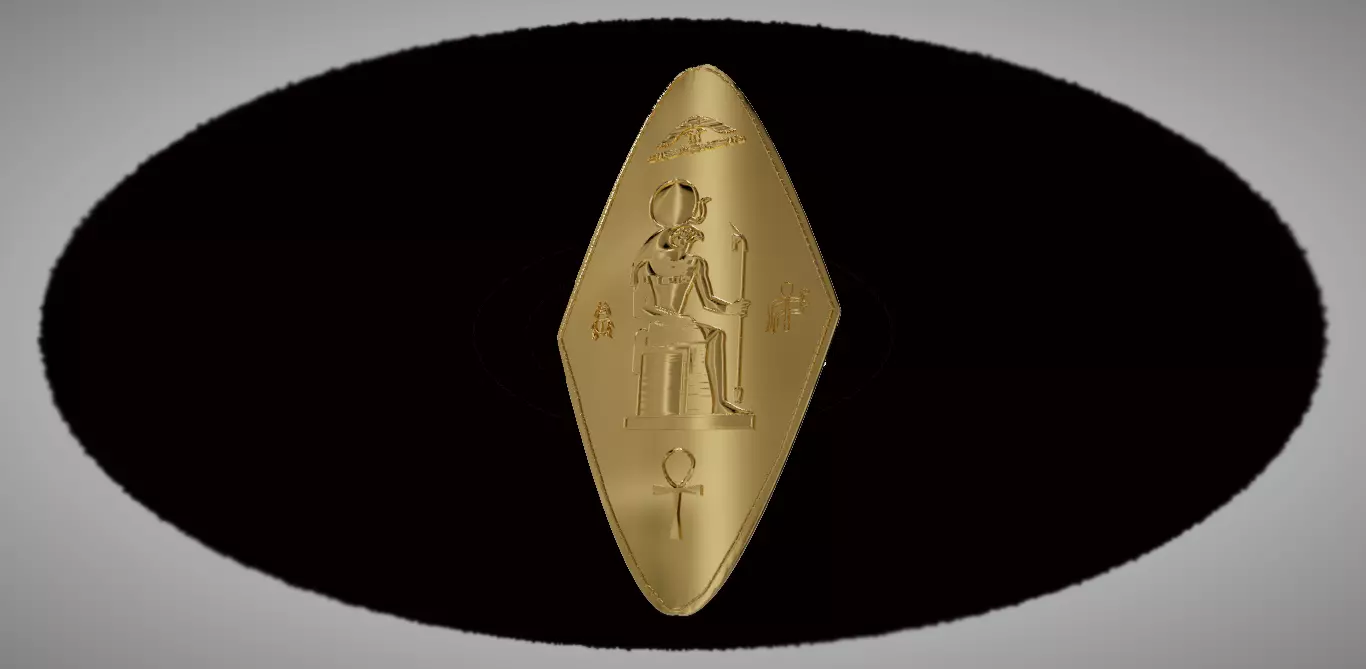 Pharaohs Eternal Shield Horus Guardian Ankh ScarabCobra Embrace  3D print model_0