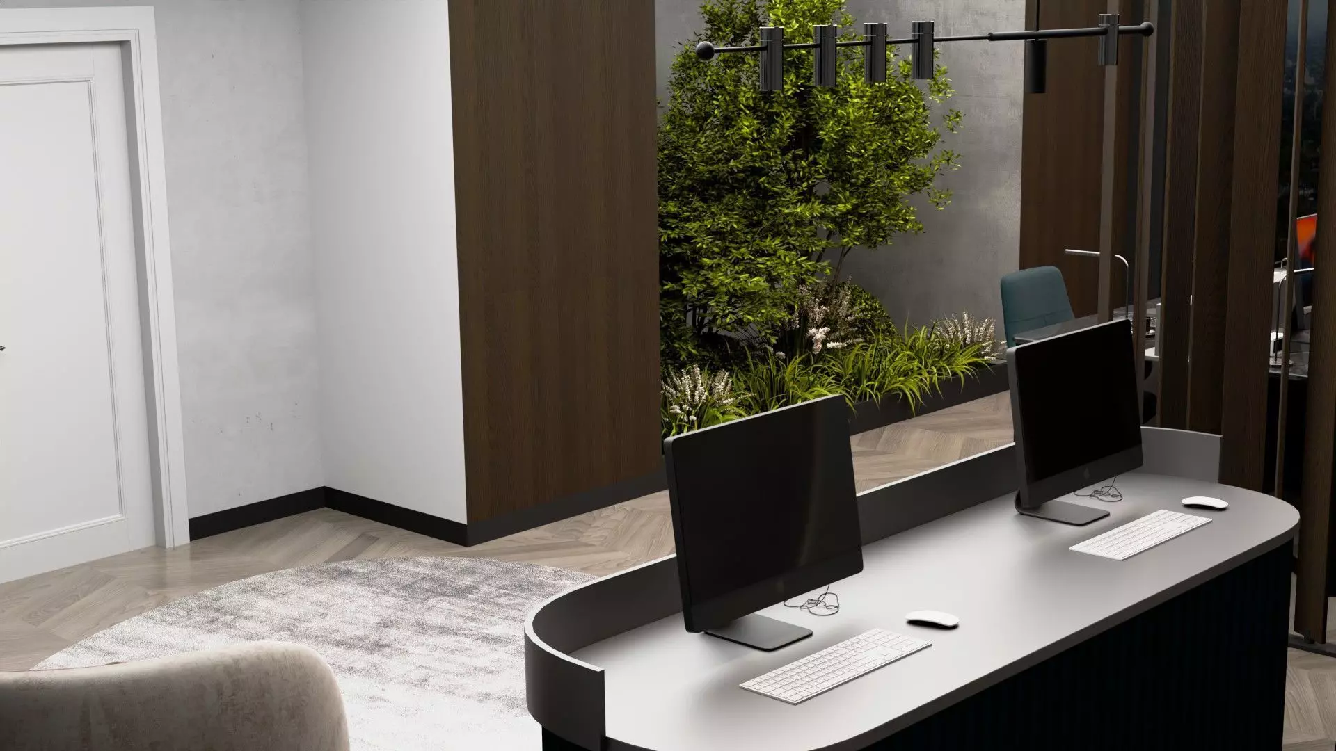 Modern Office  Low-poly 3D model_3