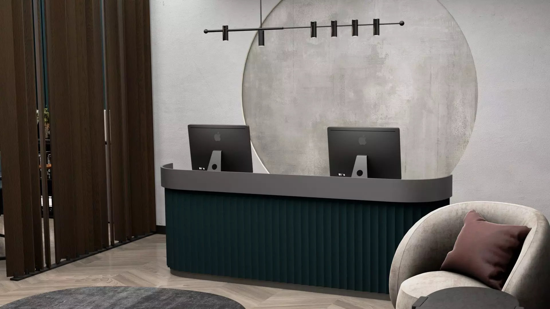 Modern Office  Low-poly 3D model_4