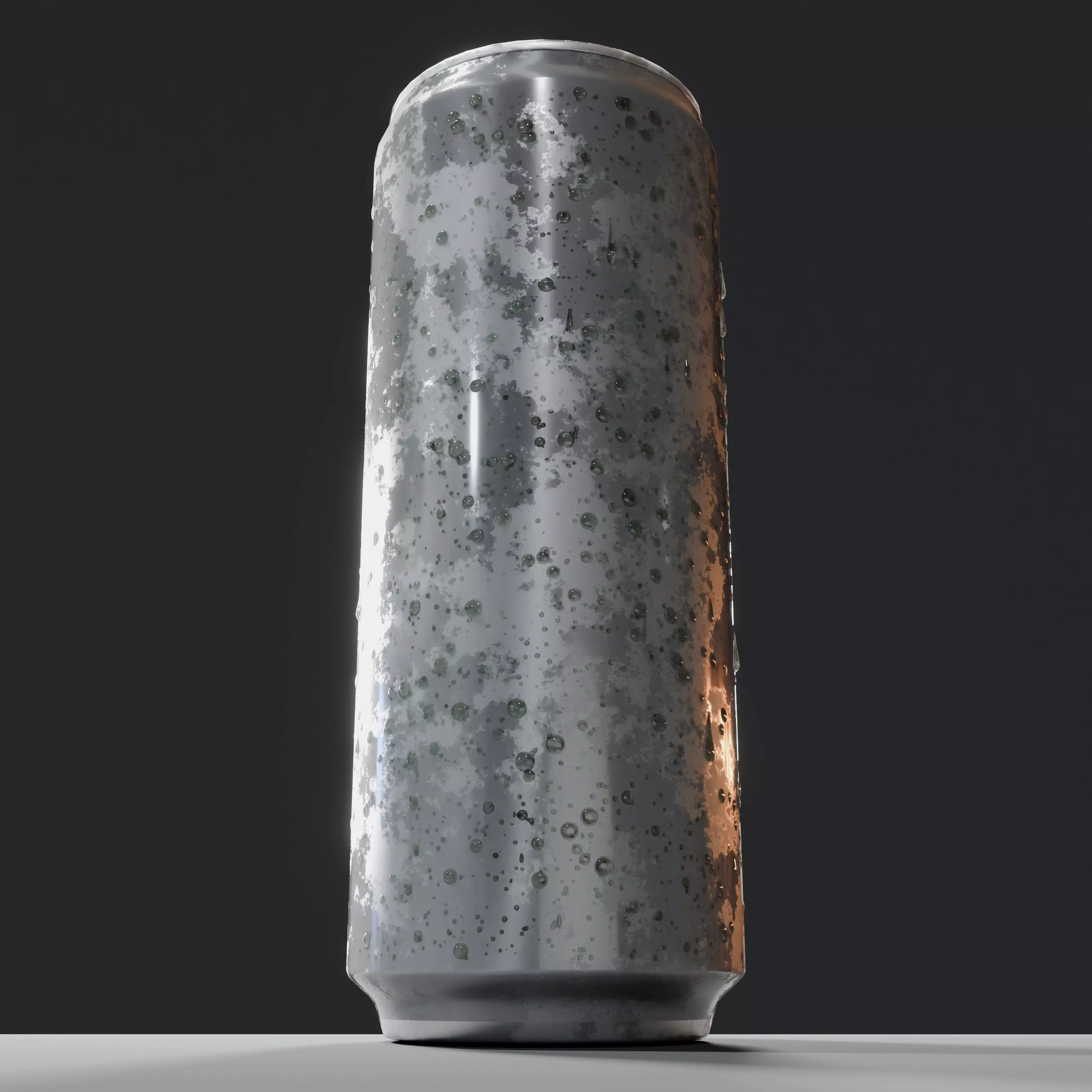 Fully editable Soda can frosting effect and Droplets 3D model 3D model_1