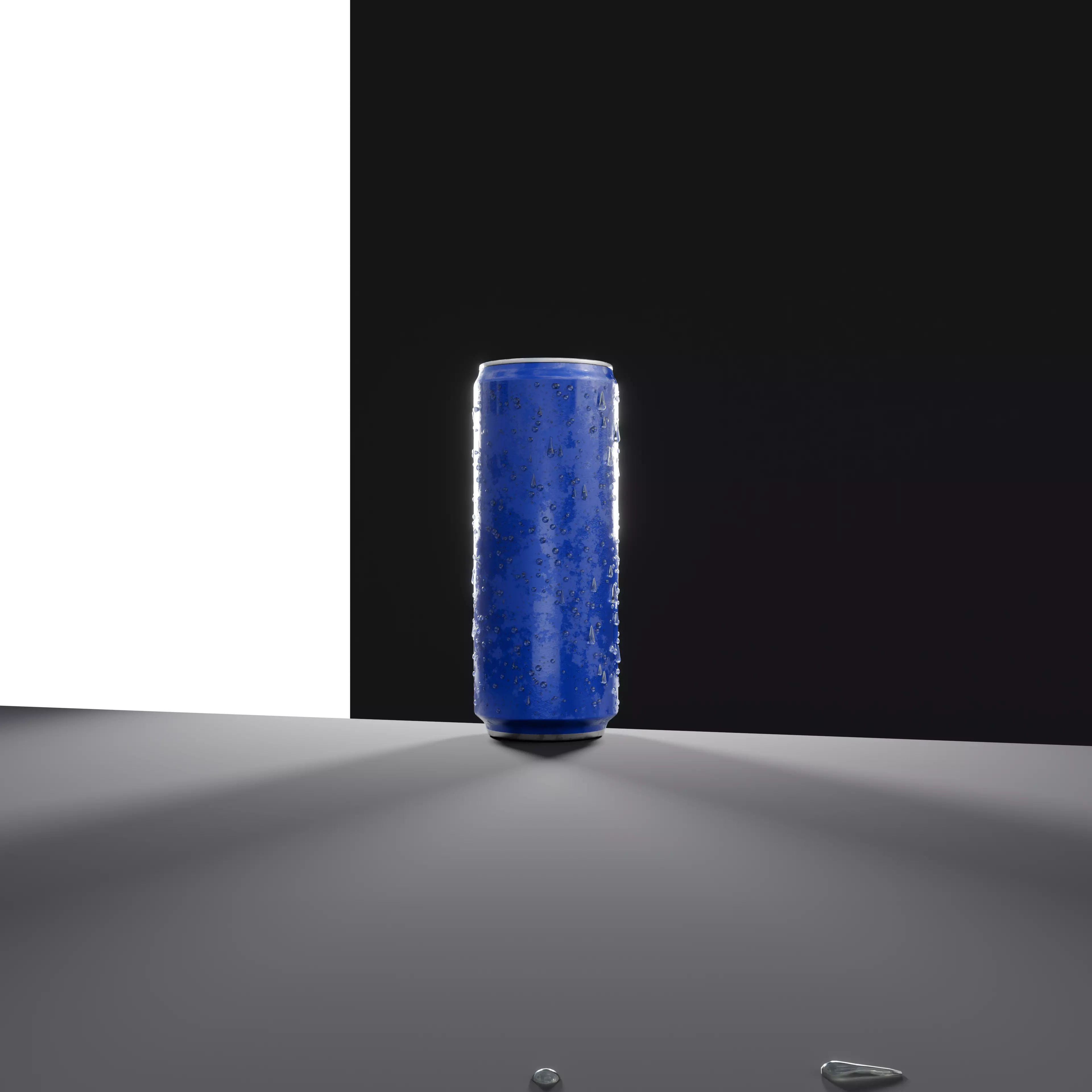 Fully editable Soda can frosting effect and Droplets 3D model 3D model_3