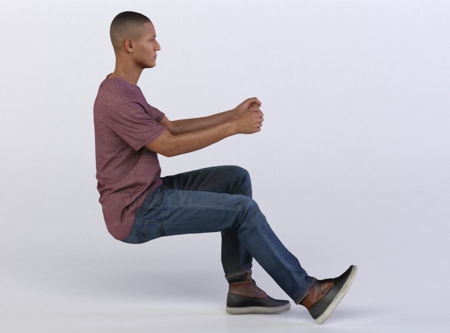 Ramon 0471 Man pretending to drive 3D model_2