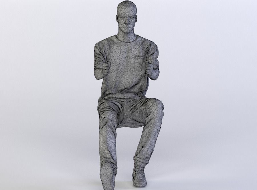 Ramon 0471 Man pretending to drive 3D model_7