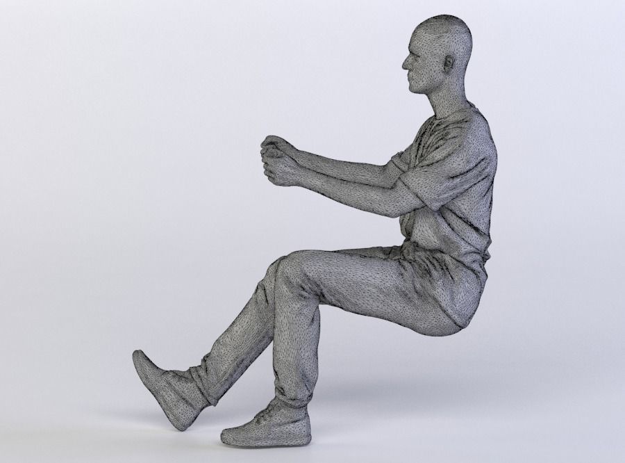 Ramon 0471 Man pretending to drive 3D model_4