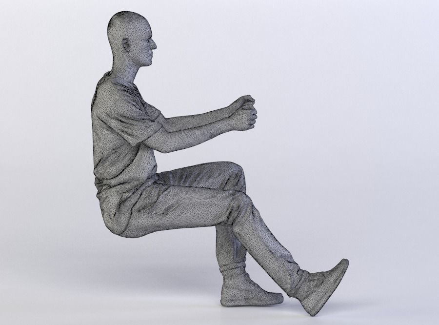 Ramon 0471 Man pretending to drive 3D model_6