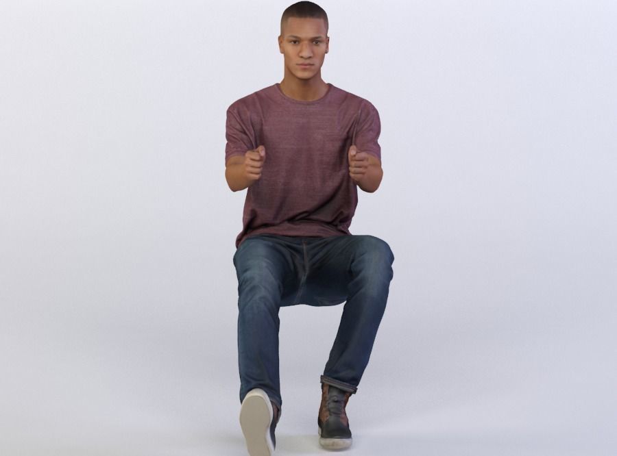 Ramon 0471 Man pretending to drive 3D model_3