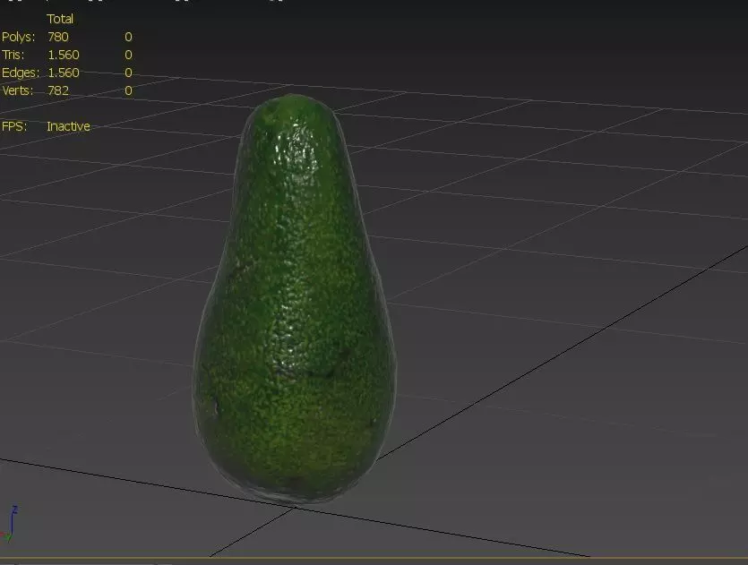 Avocado M01 Low-poly 3D model_2