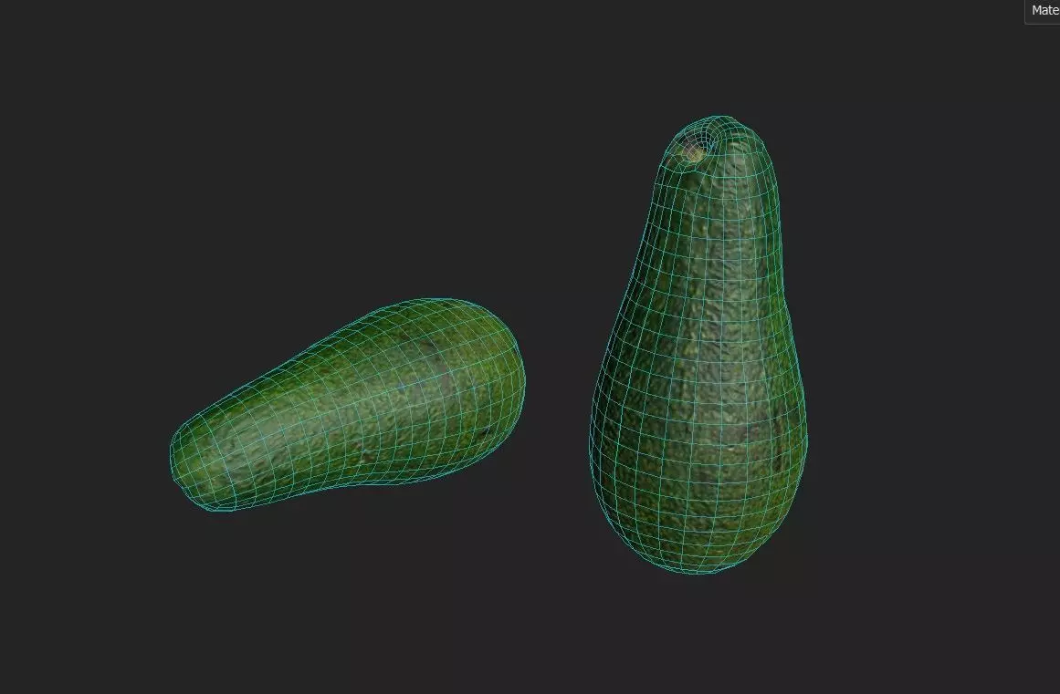 Avocado M01 Low-poly 3D model_6