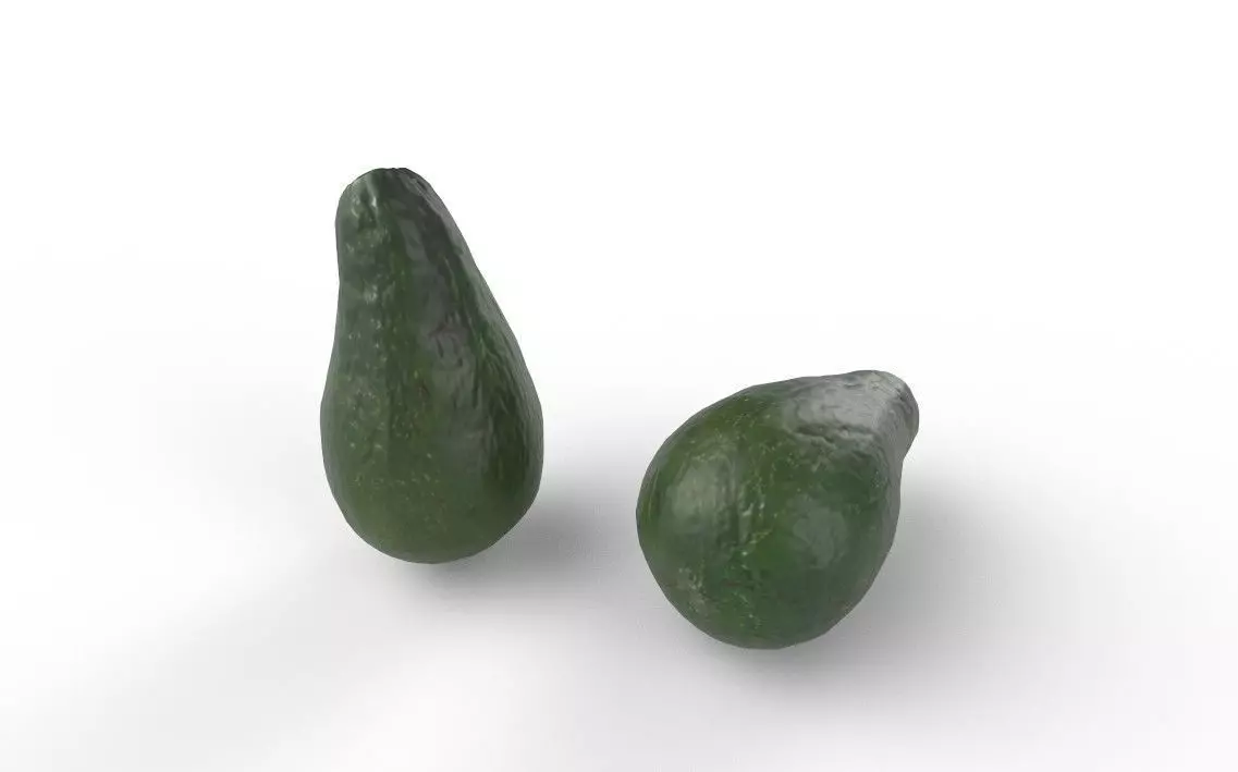Avocado M02 Low-poly 3D model_3