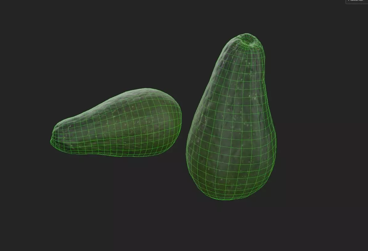 Avocado M02 Low-poly 3D model_6