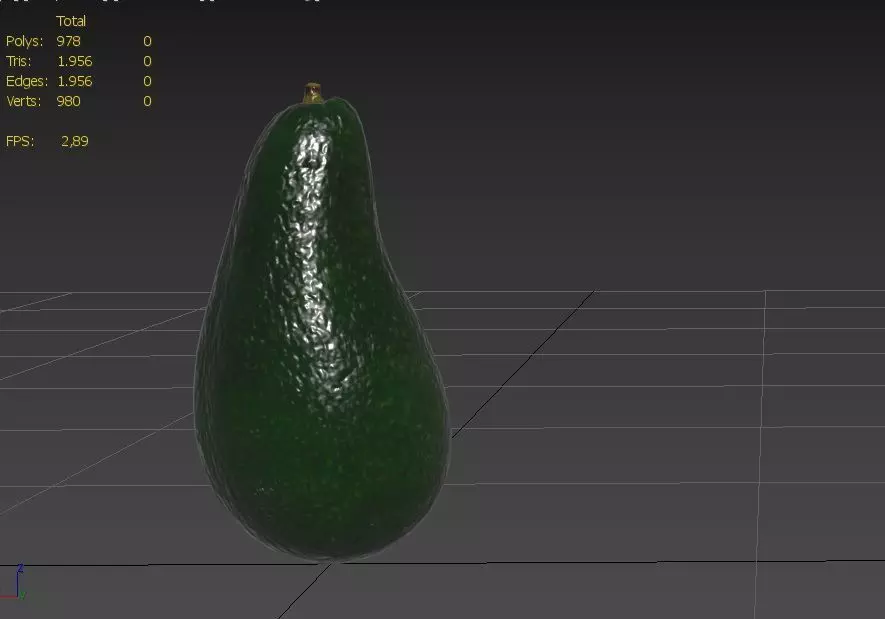 Avocado M03 Low-poly 3D model_2